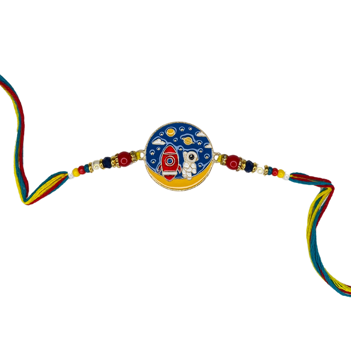 Astronaut Kids Rakhi with Greeting Card for Kids - Rakhi for Kids Boy & Girl Brother/Sister Childern