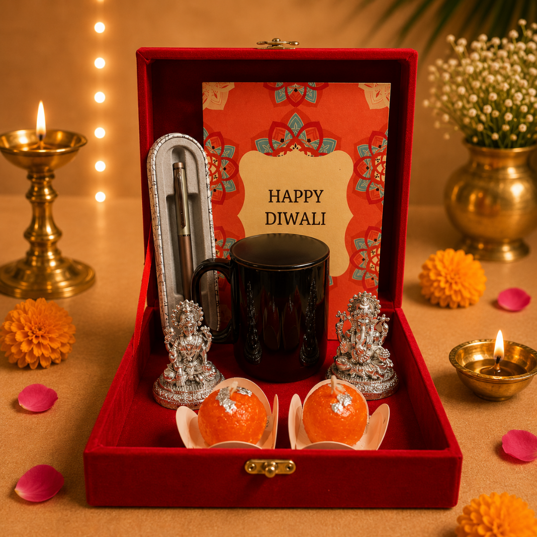 Utility Diwali Gift Hamper in Velvet Box