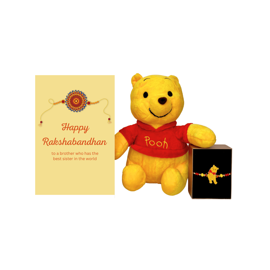 Pooh Rakhi Gift for Kids