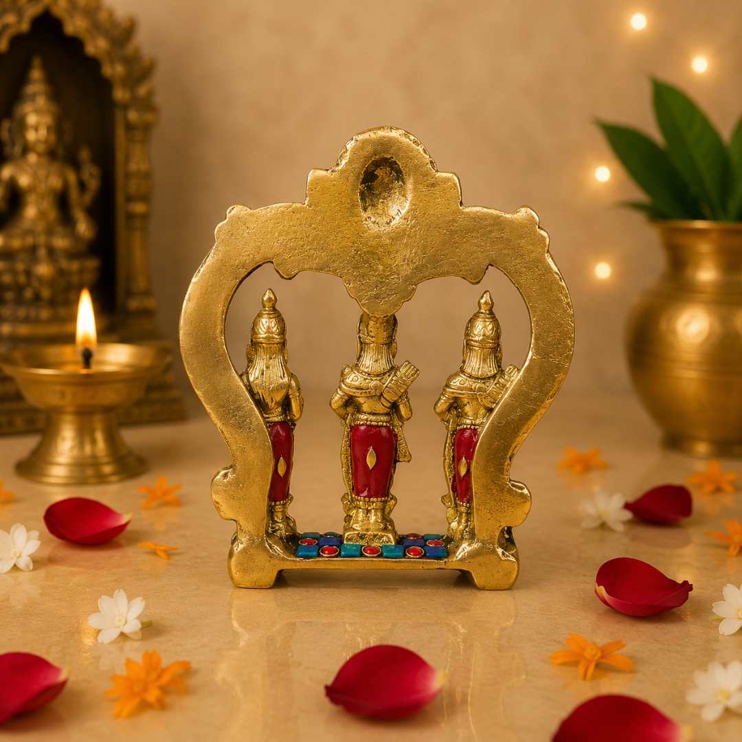 100% Pure Brass Ram Darbar Idol (5 Inches)