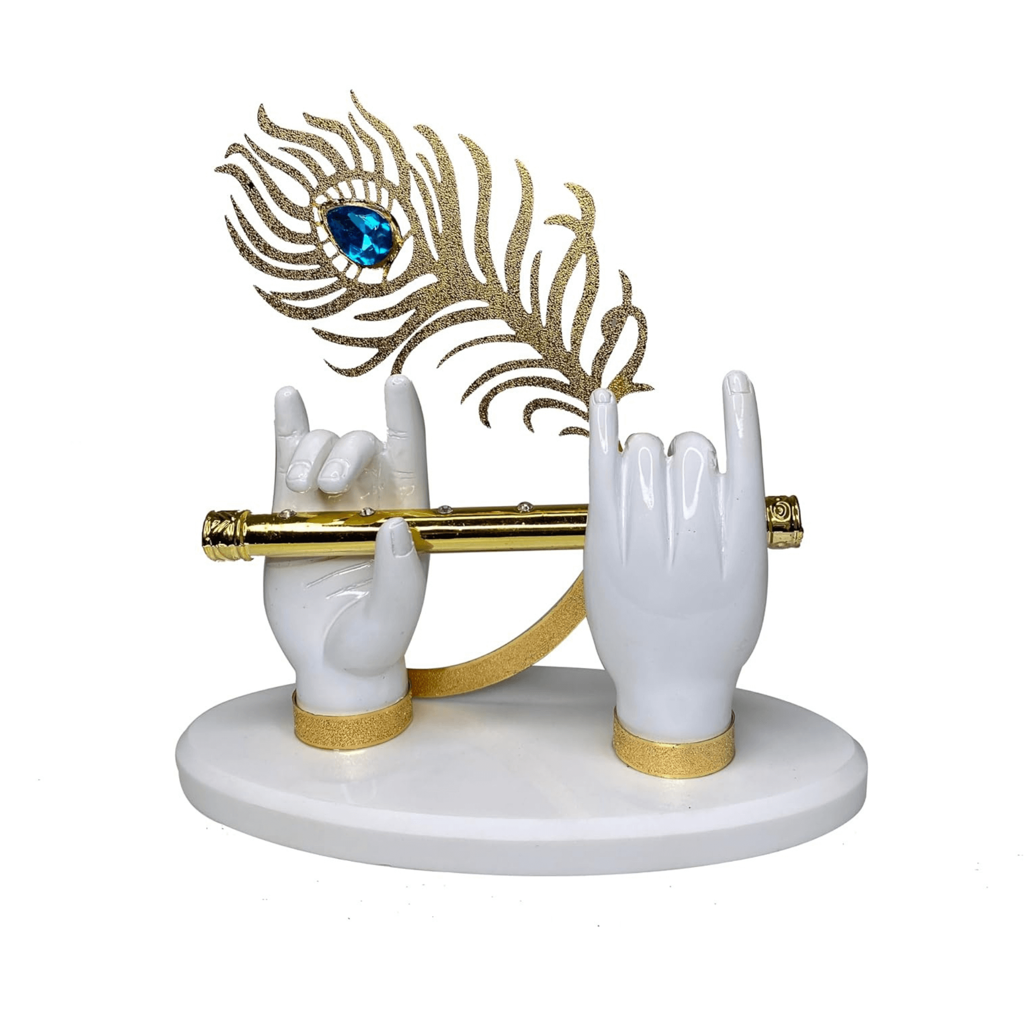 Krishna Murli Hands Religious Idol (Size: 4.5 x 3.4 inches)