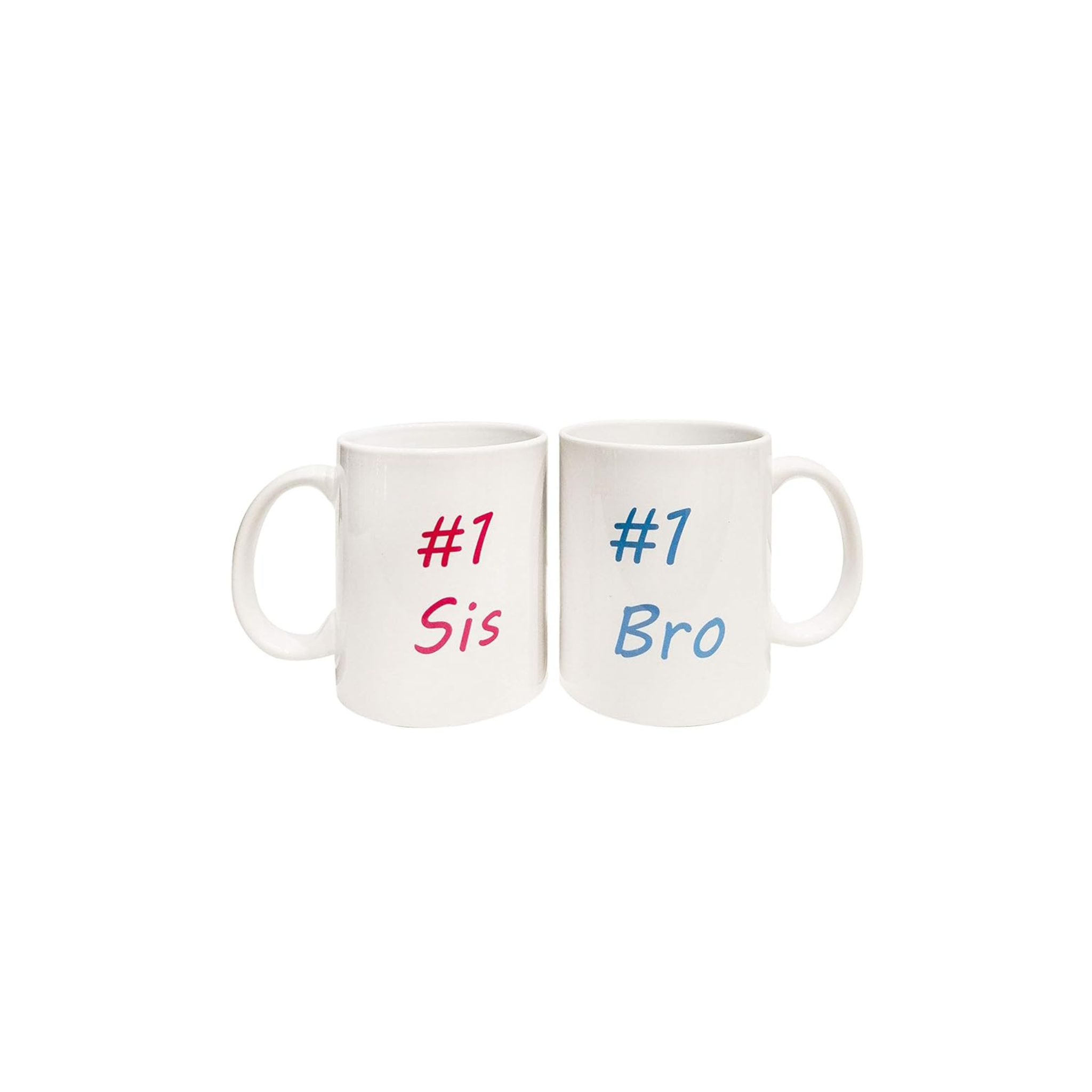 #1 Sis and #1 Bro Printed Ceramic Coffee Mug/Tea Mug (350ML) Gift for Rakshabandhan
