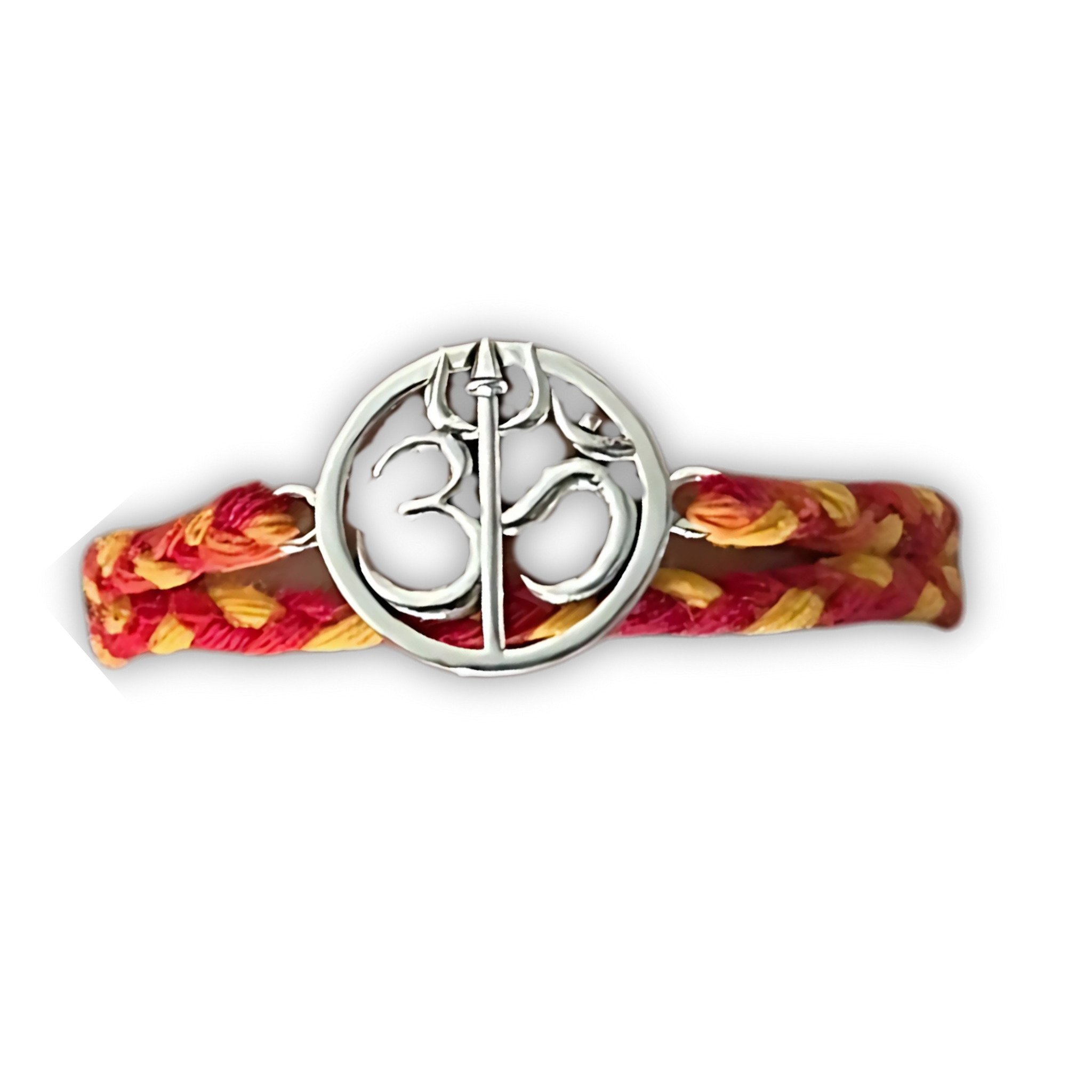 Om Trishul Silver Rakhi for Brother Bro Bhaiya Bhai 925 Sterling Silver Rakhi with Roli Chawal and Rakshabandhan Greeting Card