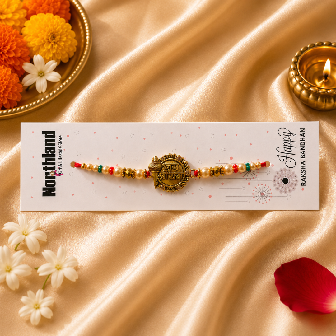 Jai Shree Ram Rakhi Gift Hamper for Brother in Velvet Gift Box
