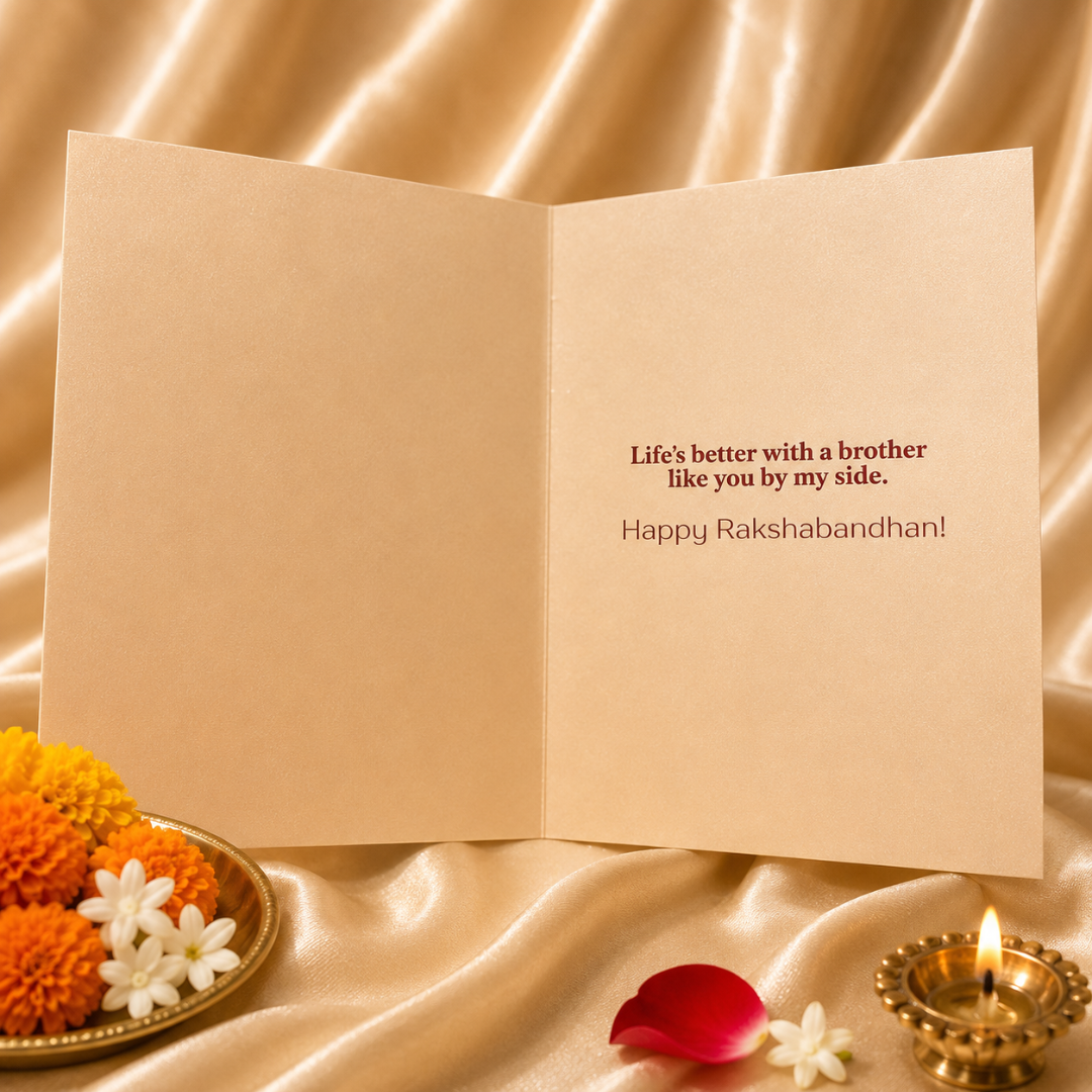 Jai Shree Ram Rakhi Gift Hamper for Brother in Velvet Gift Box