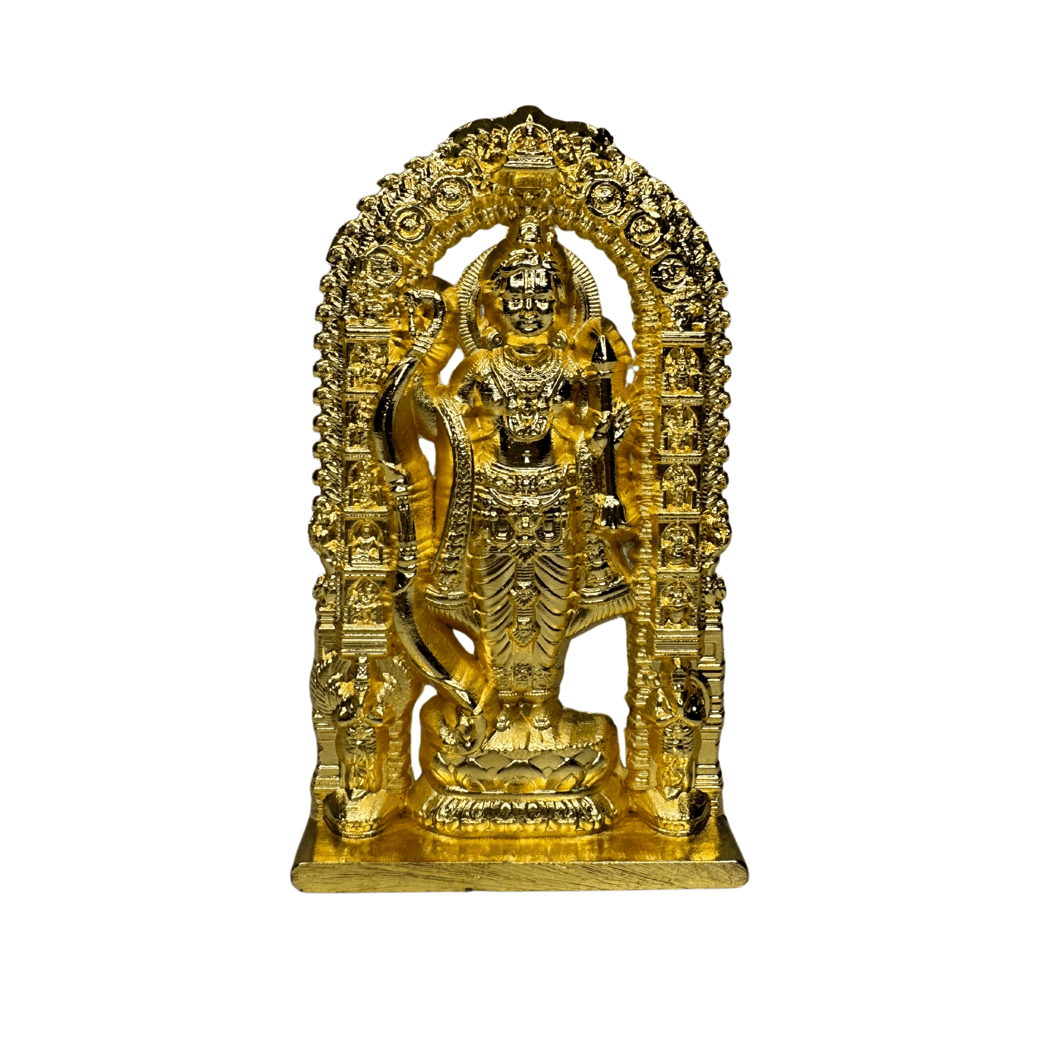 Lord Ram Idol for Car Dashboard (Golden 3 x 2 inches)