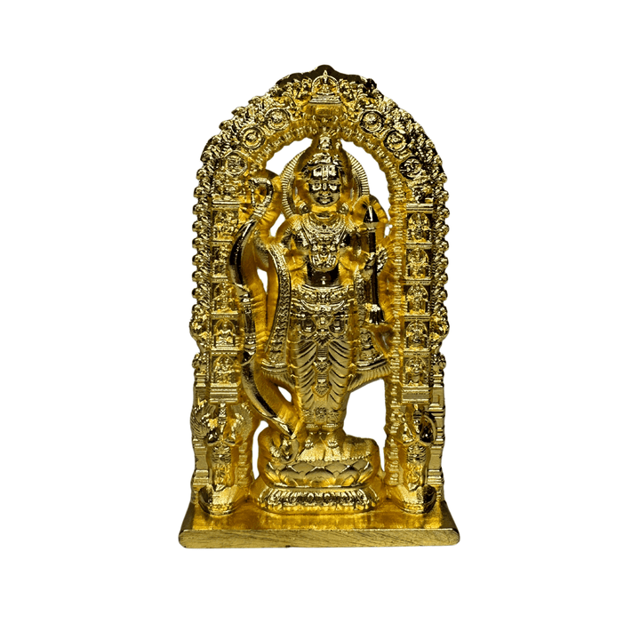 Lord Ram Idol for Car Dashboard (Golden 3 x 2 inches)