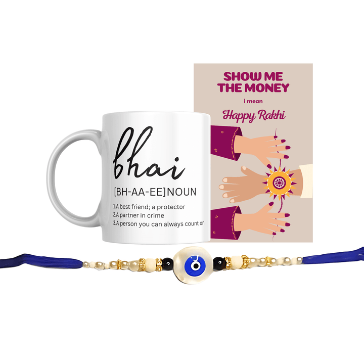 Evil Eye Elegant Rakhi Gift Combo