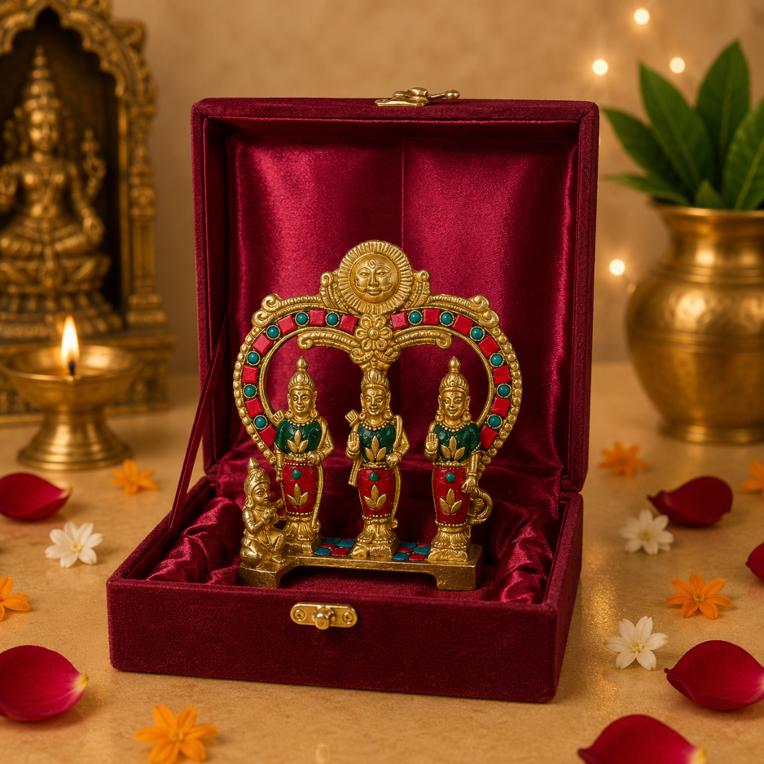 100% Pure Brass Ram Darbar Idol (5 Inches)