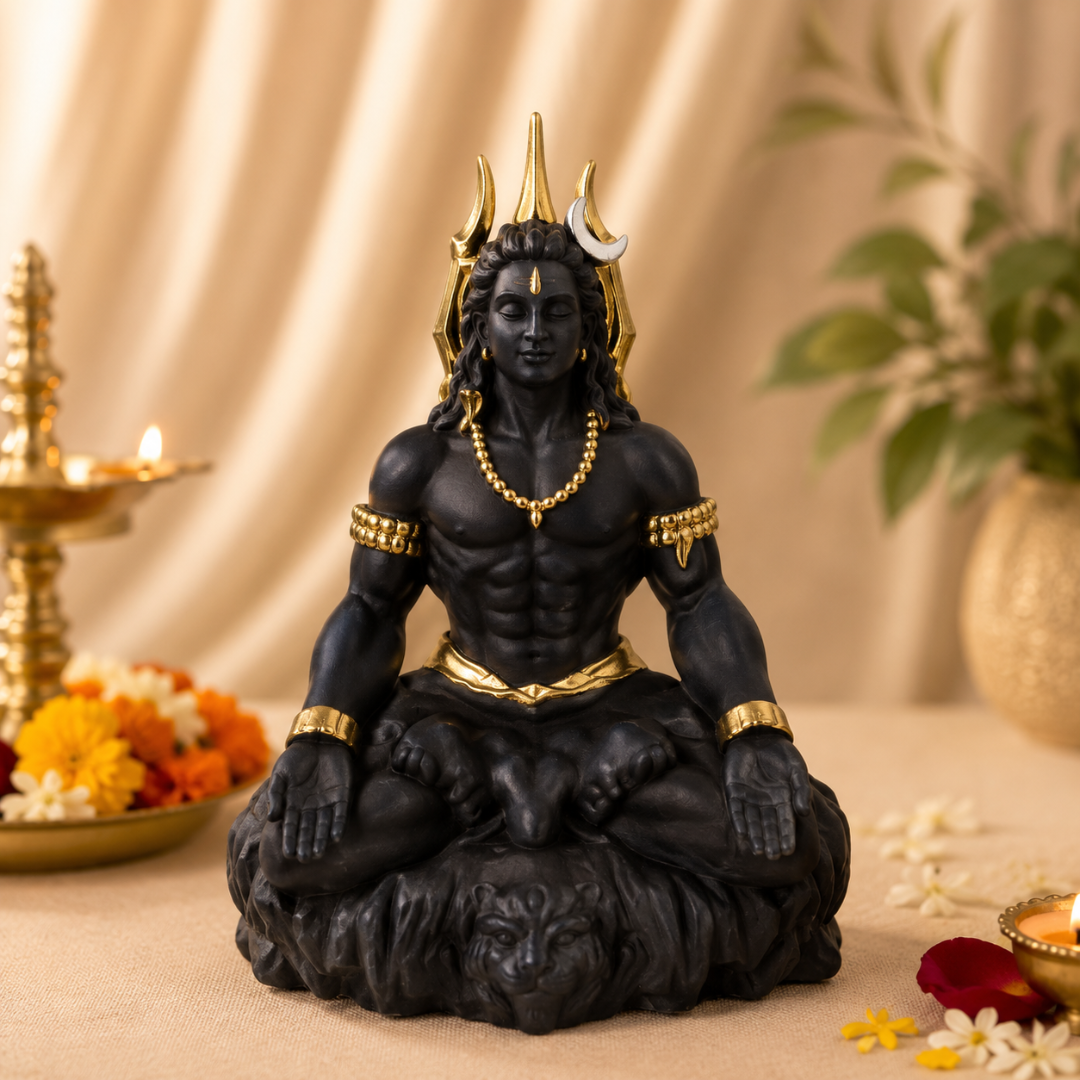 Shivji Rudraksha Rakhi Gift Hamper for Brother in Velvet Gift Box