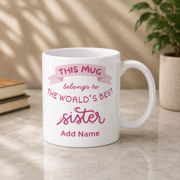 World Best Sister Coffee Mug, Lumba, and Happy Rakshabandhan Greeting Card Gifts Combo for Sister