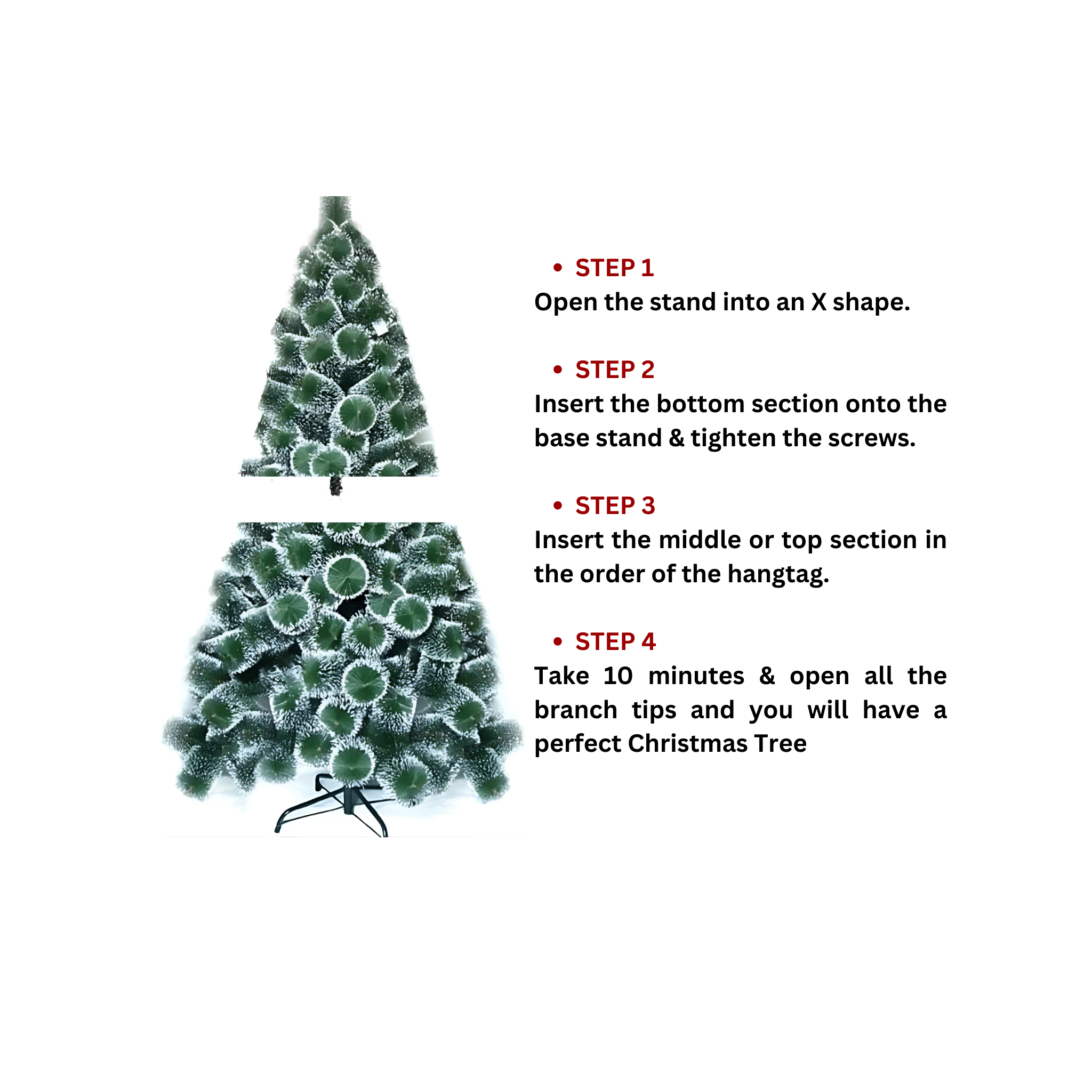 Artificial Green Snow Pine Christmas Tree 5 Feet