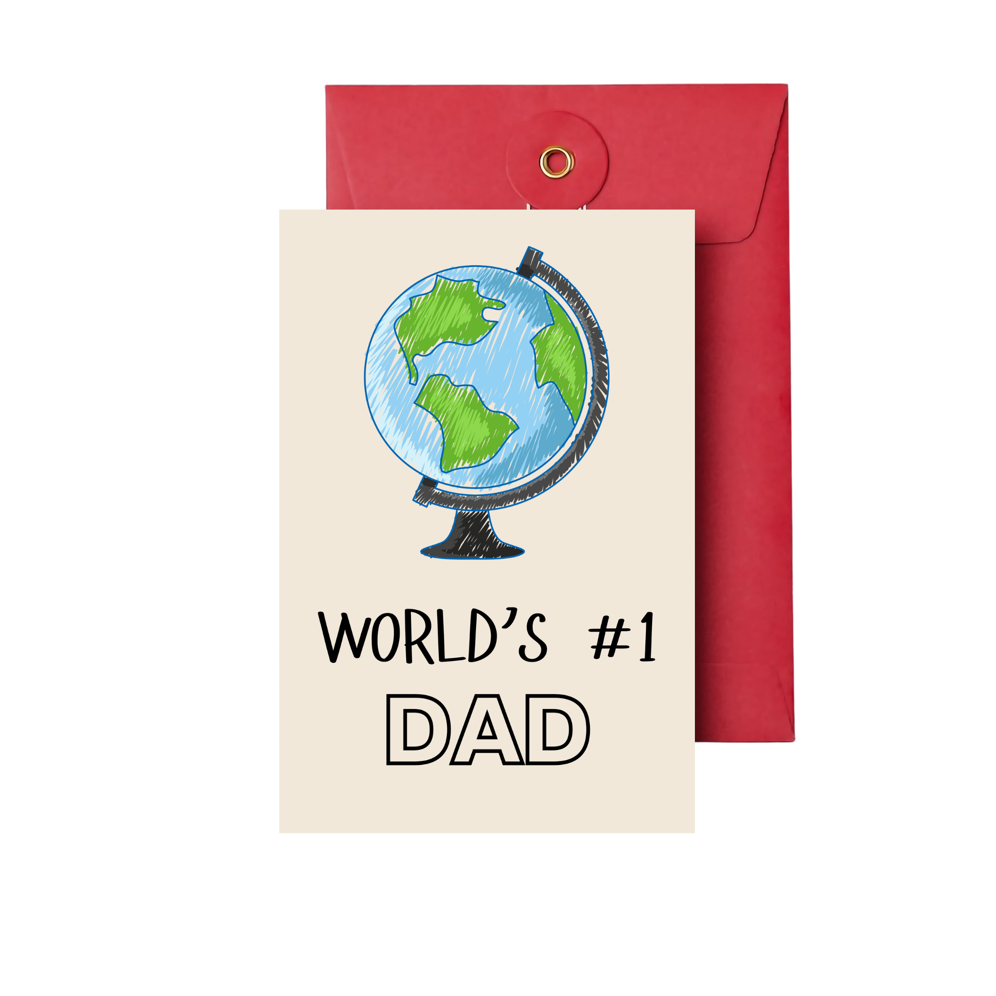 World's No.1 Dad Greeting Card