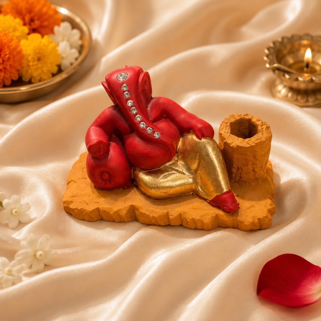 Ganesha Raksha Bandhan Gift Hamper for Brother in Velvet Gift Box