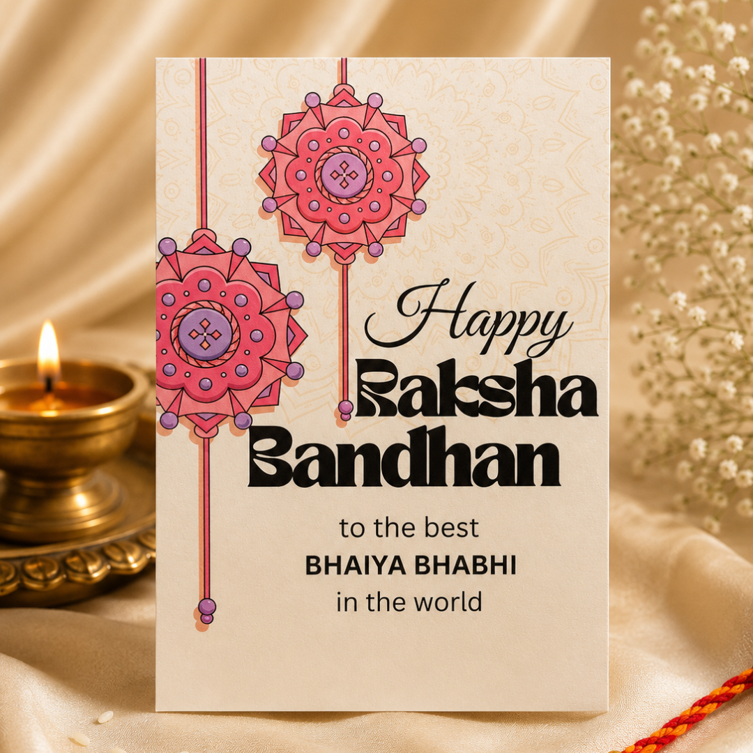 Premium Silver Rakhi Gift Hamper for Bhai Bhabhi