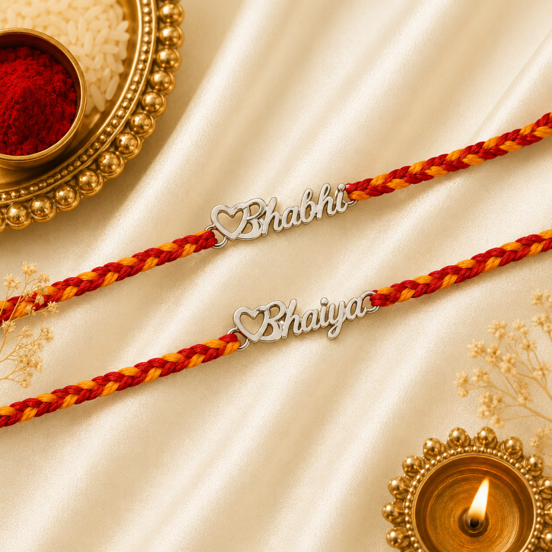 Premium Silver Rakhi Gift Hamper for Bhai Bhabhi