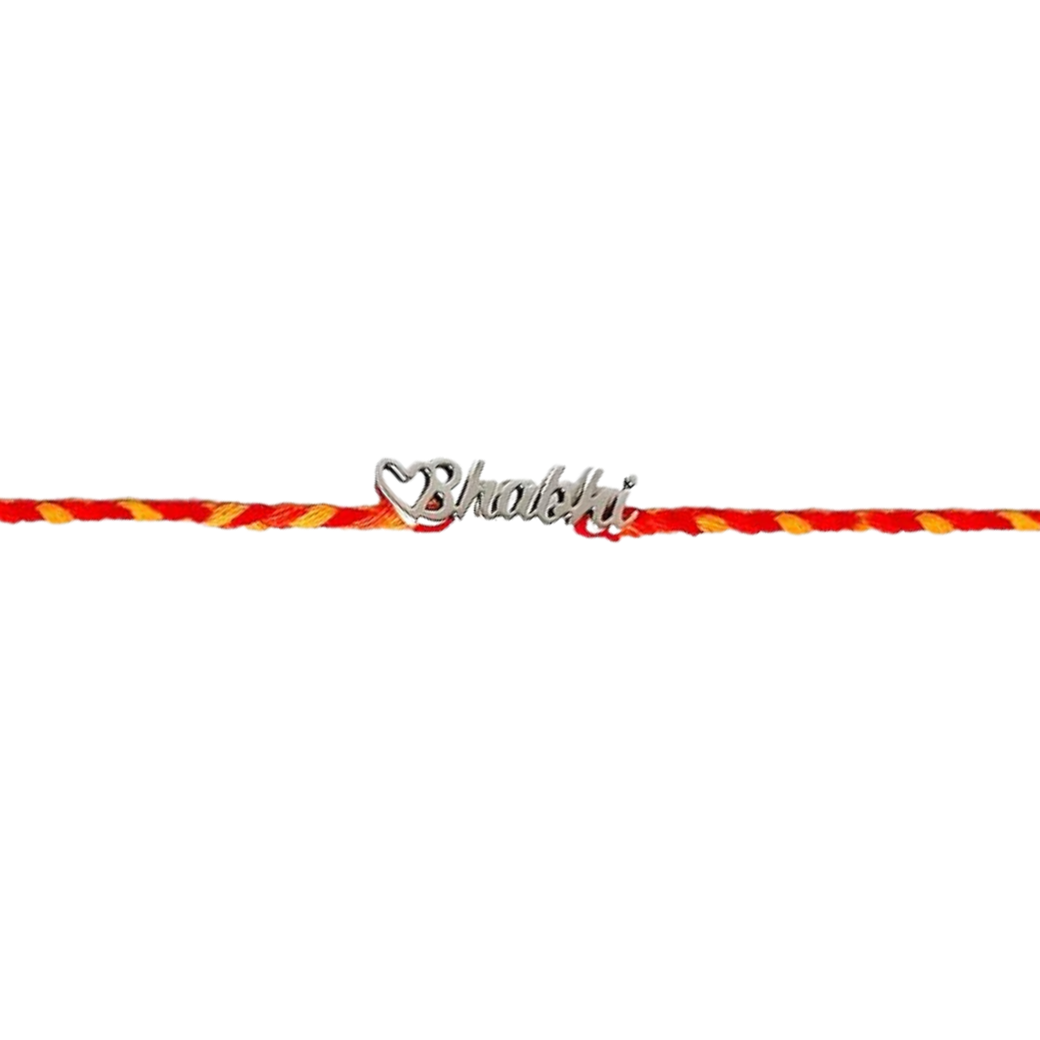 Happy Rakhi Greeting Card with Bhabhi Silver Rakhi for Brother