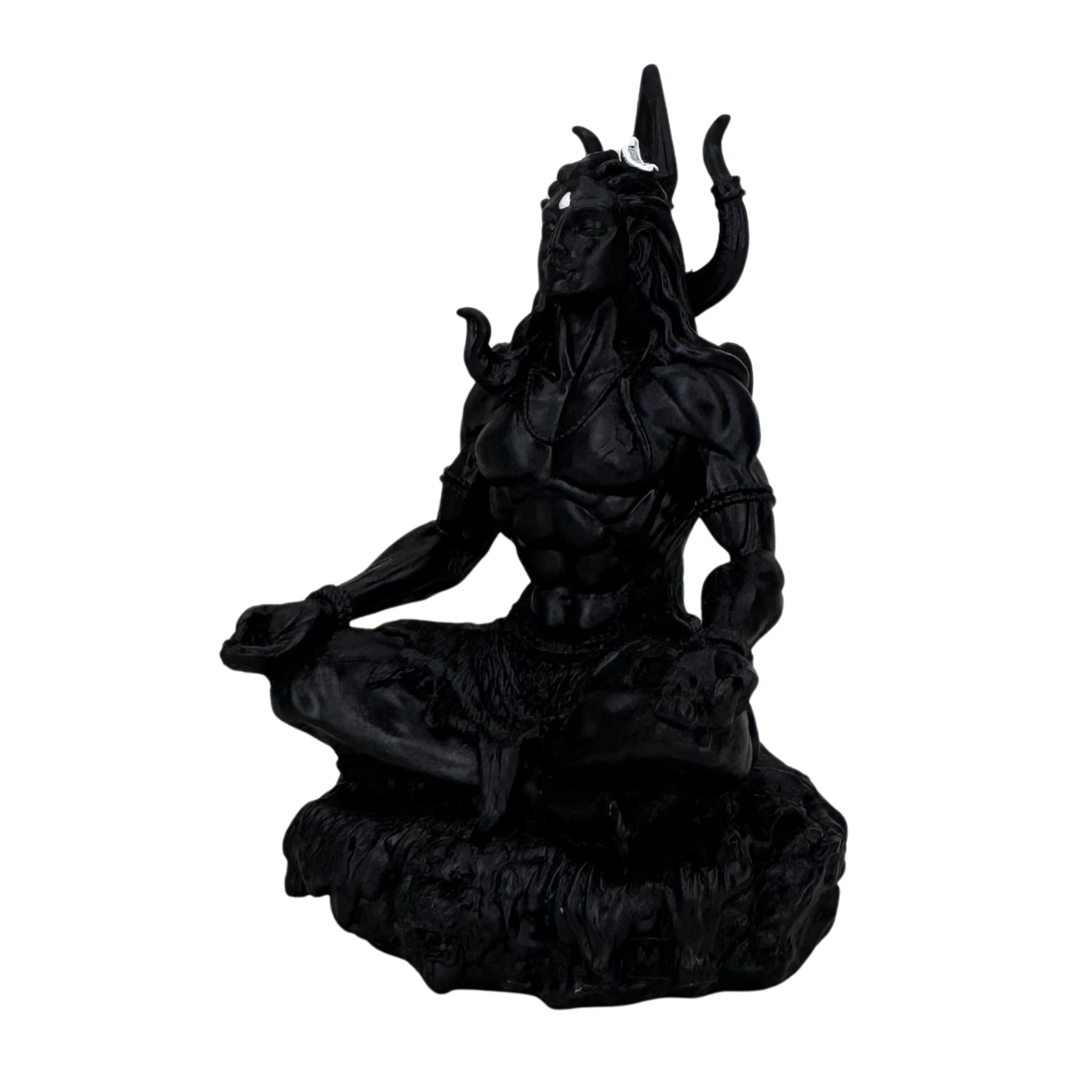 Car Dashboard Lord Shiv/Shiva/Mahadev/Shankar Statue/Murti/Idol for Home Office Decor, Pooja, Diwali Gifts, Wedding Gifts (10 x 5 cm) Bhagwan Shiv Murti - Black