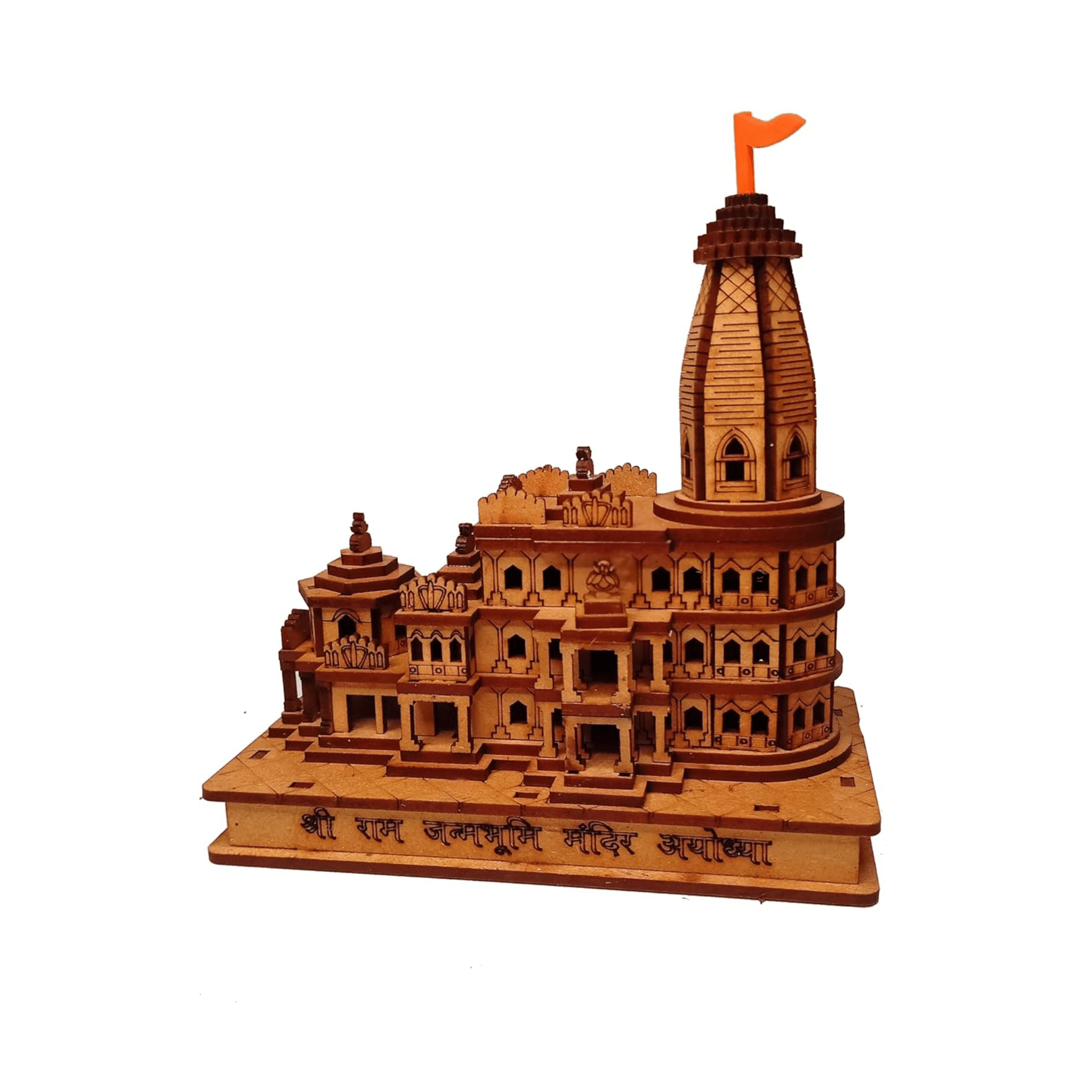 Ram Mandir Wooden Hand Crafted Figurines with LED Lighting