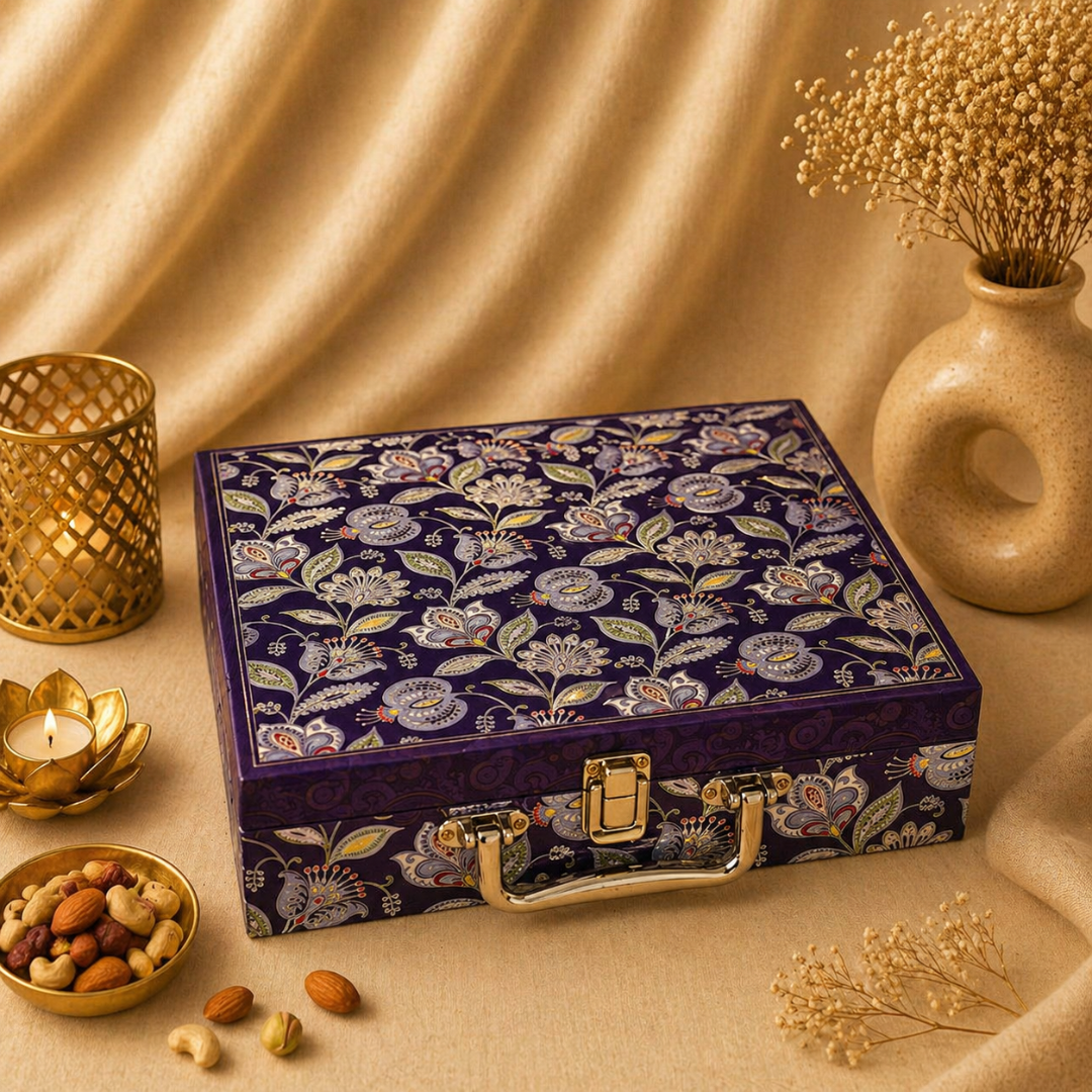 Dry Fruits Corporate Gift Hamper with 4 Jars - Roasted Almonds, Pan Kishmish, Breakfast Mix & Pineapple Coins