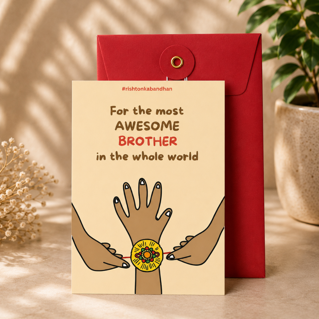 Brother Greeting Card for Rakshabandhan