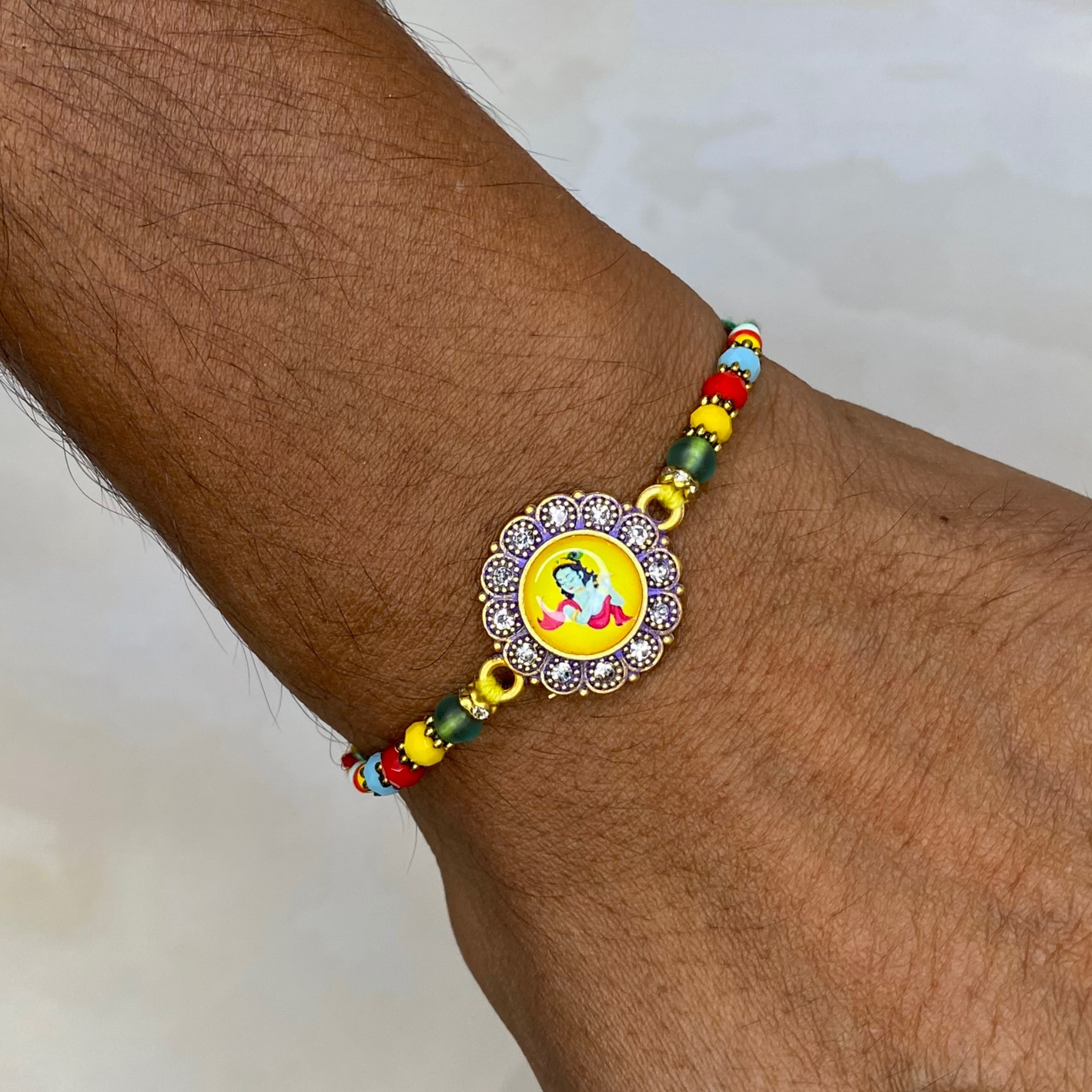 Krishna Rakhi with Greeting Card