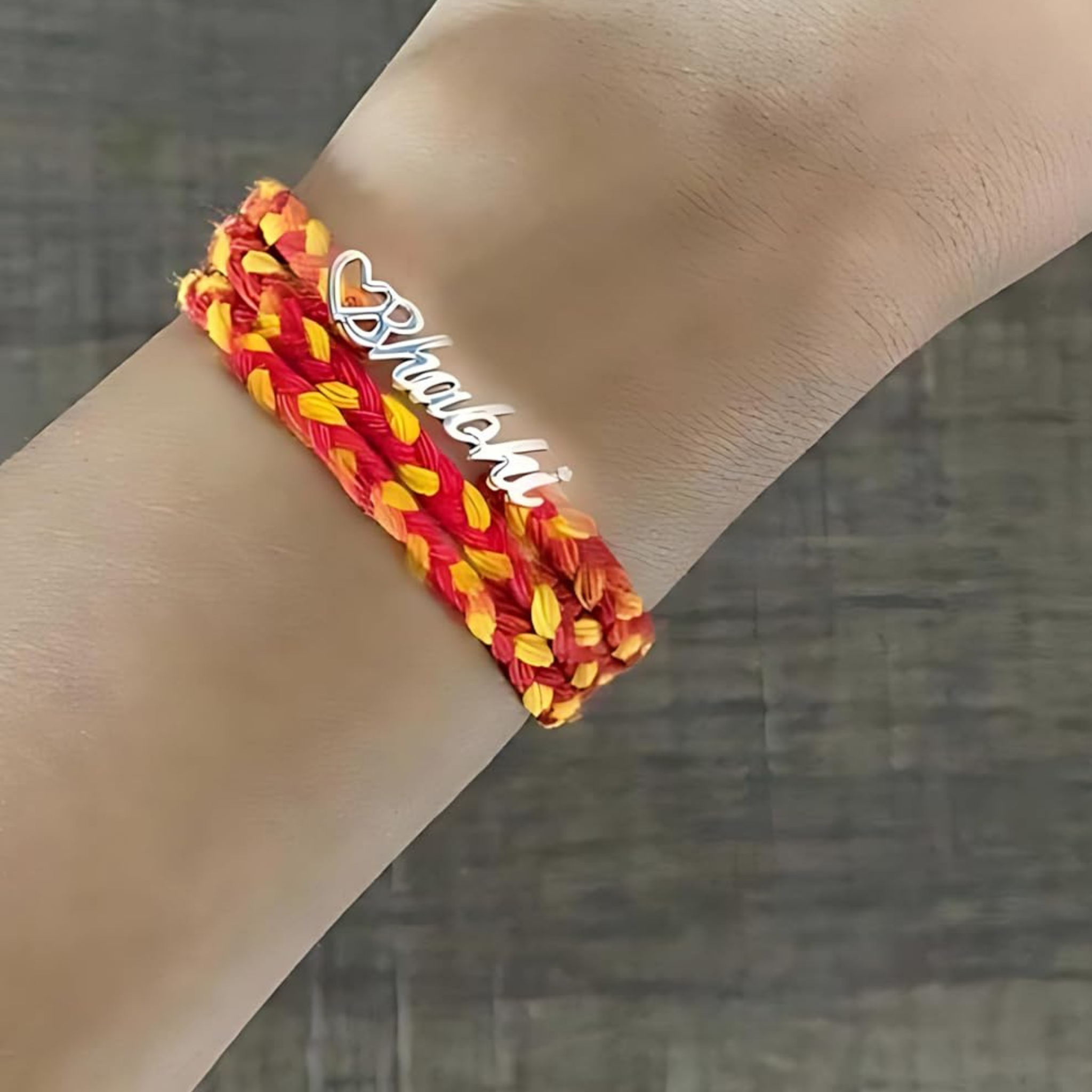 Bhaiya Bhabhi Silver Rakhi with Coffee Mug & Raksha Bandhan Greeting Card Combo