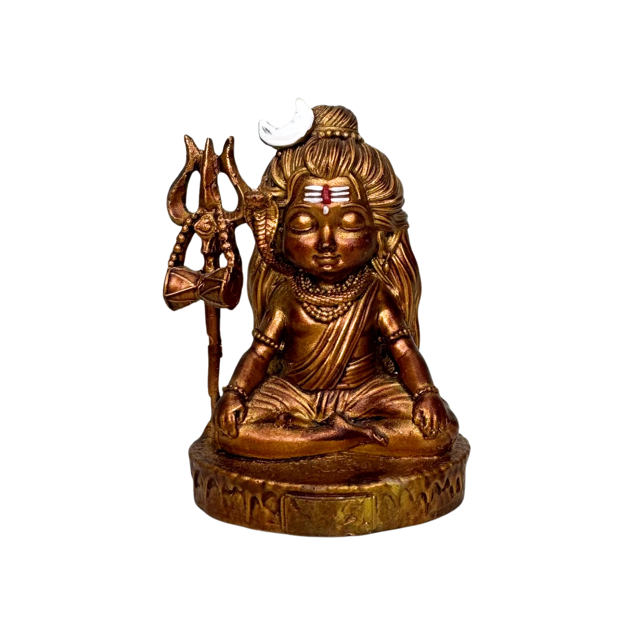 Car Dashboard Baby Lord Shiva Statue/Murti/Idol for Home Office Decor, Pooja, Diwali Gifts,  Wedding Gifts (7.5 x 4.5 cm)