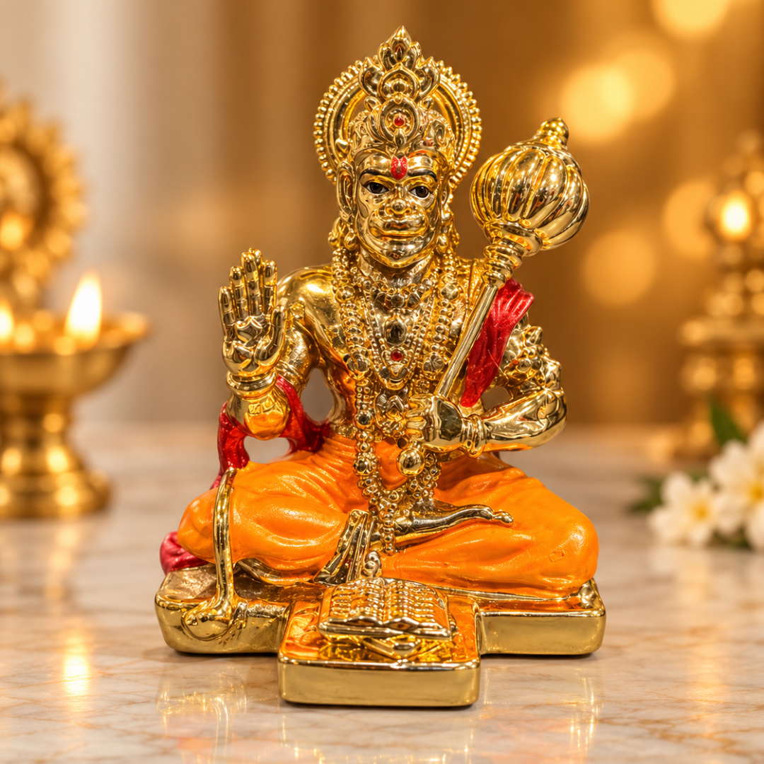 24K Gold Plated Hanuman Ji Idol (3 Inch) in Gift Box