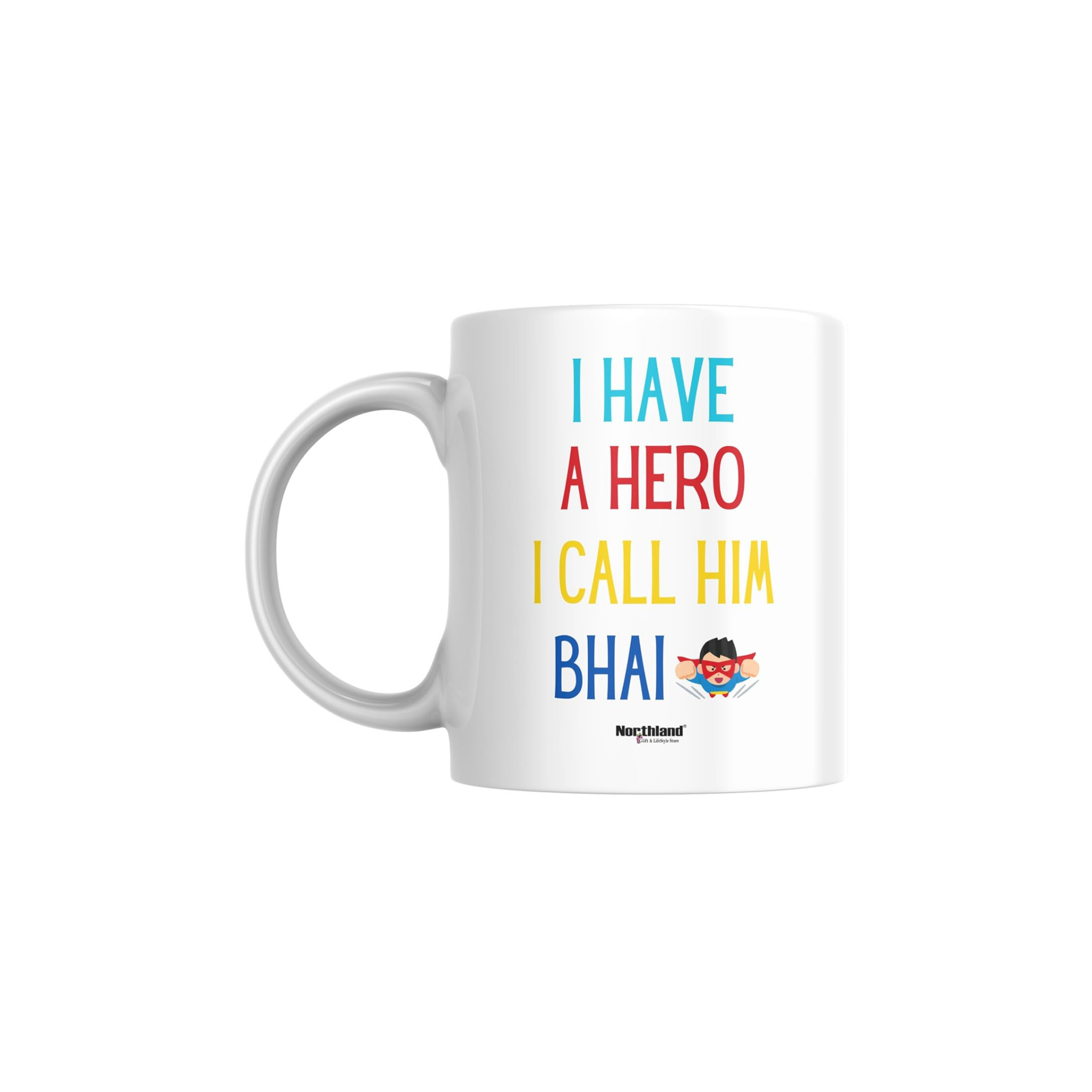 Hero Bhai Coffee Mug - Best Birthday Raksha Bandhan Rakhi Gift for Brother