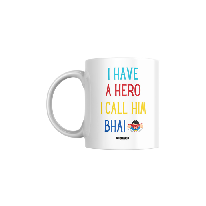 Hero Bhai Coffee Mug - Best Birthday Raksha Bandhan Rakhi Gift for Brother