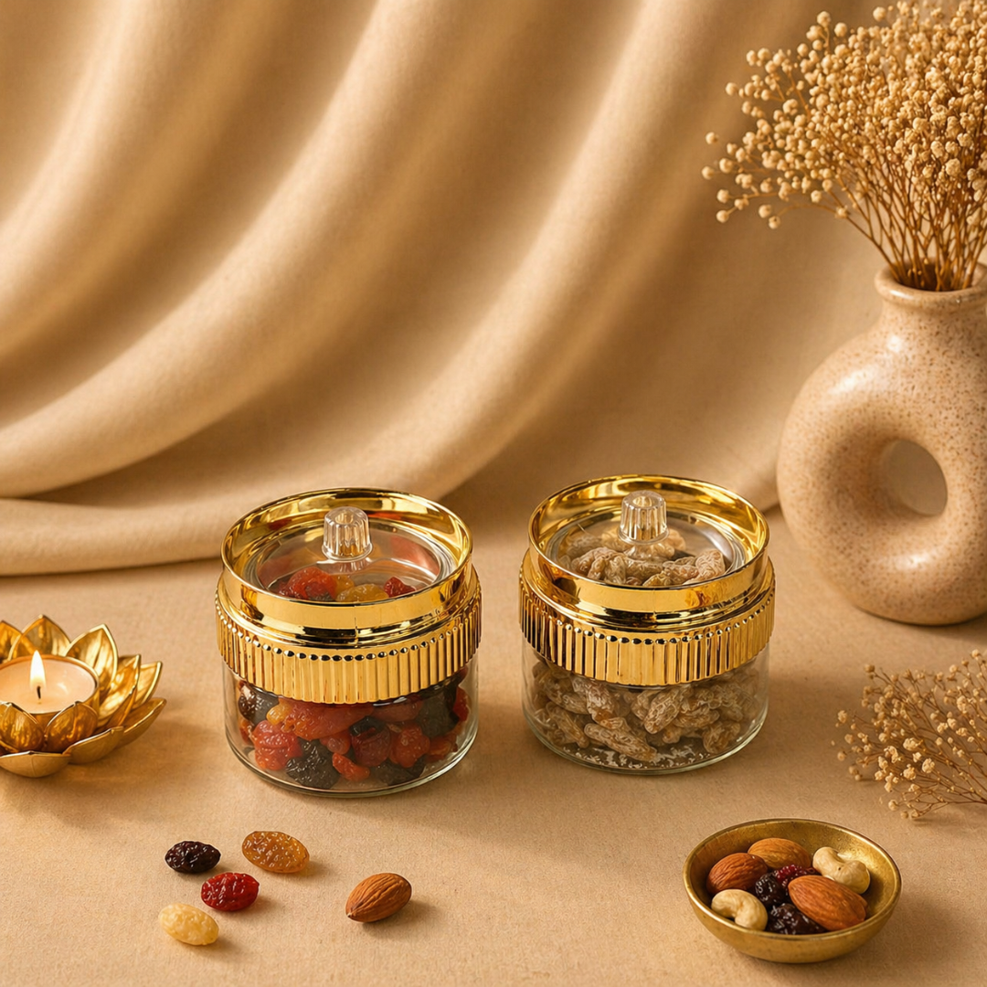 Dry Fruits Corporate Gift Hamper with 4 Jars - Roasted Almonds, Pan Kishmish, Breakfast Mix & Mixed Berries