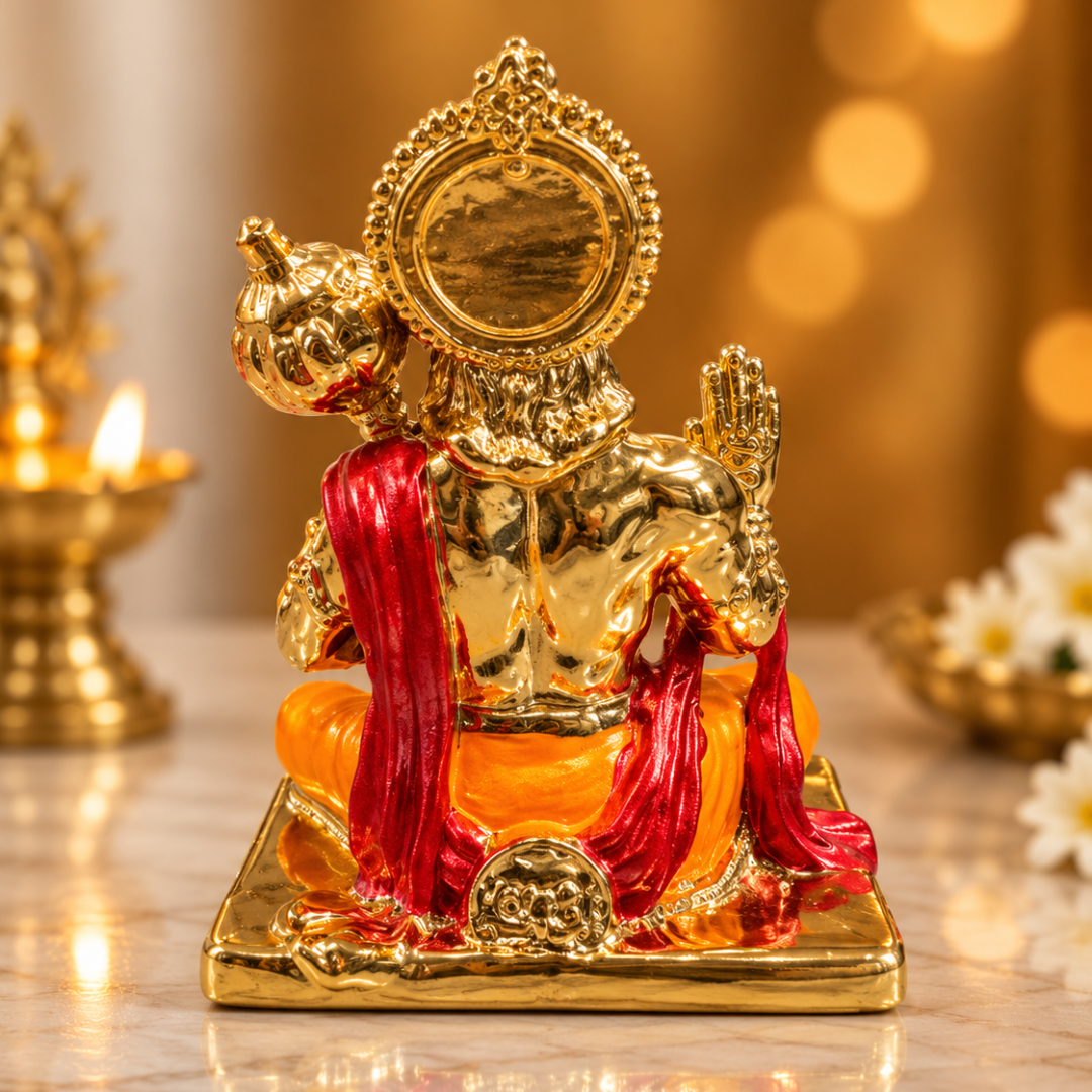 24K Gold Plated Hanuman Ji Idol (3 Inch) in Gift Box