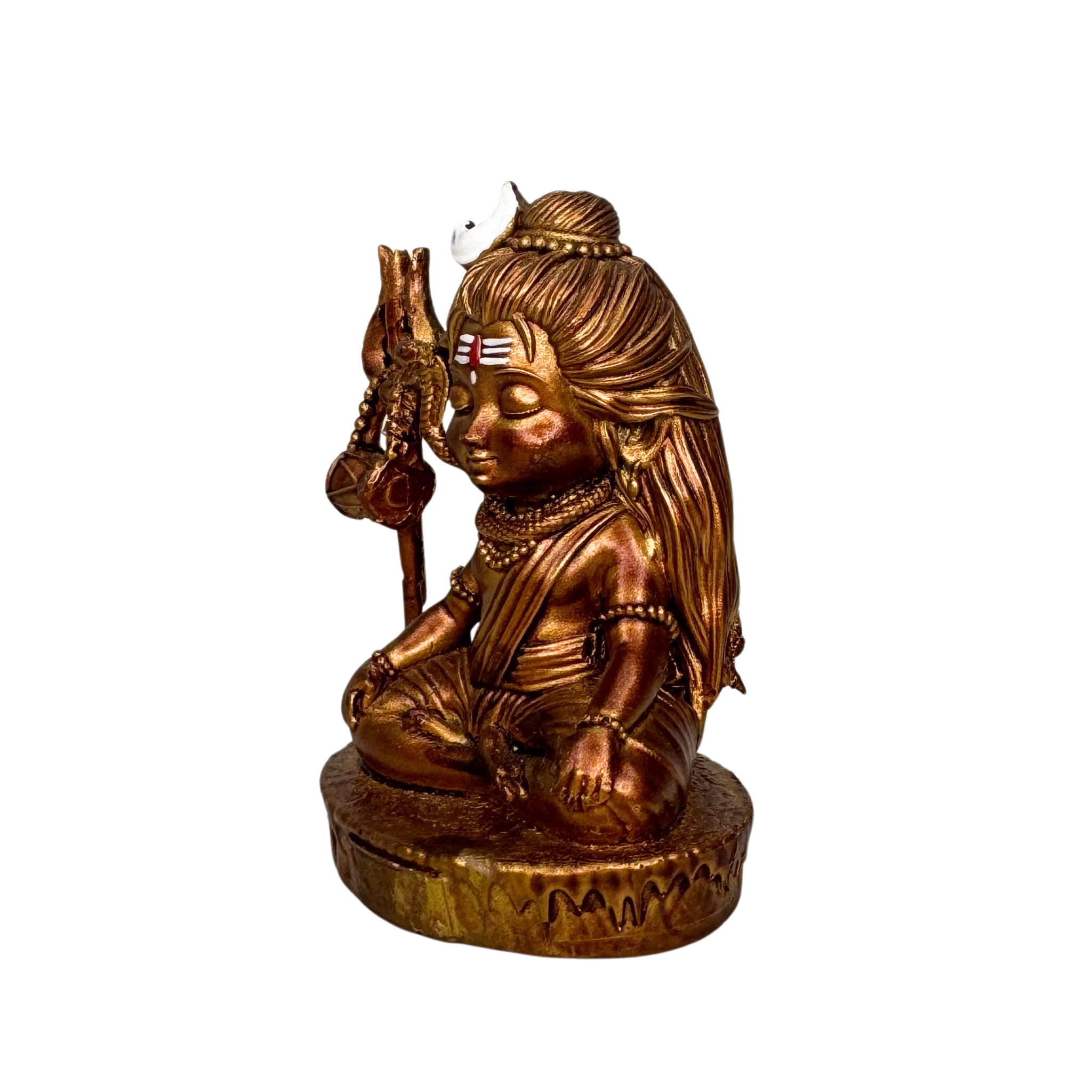 Car Dashboard Baby Lord Shiva Statue/Murti/Idol for Home Office Decor, Pooja, Diwali Gifts,  Wedding Gifts (7.5 x 4.5 cm)