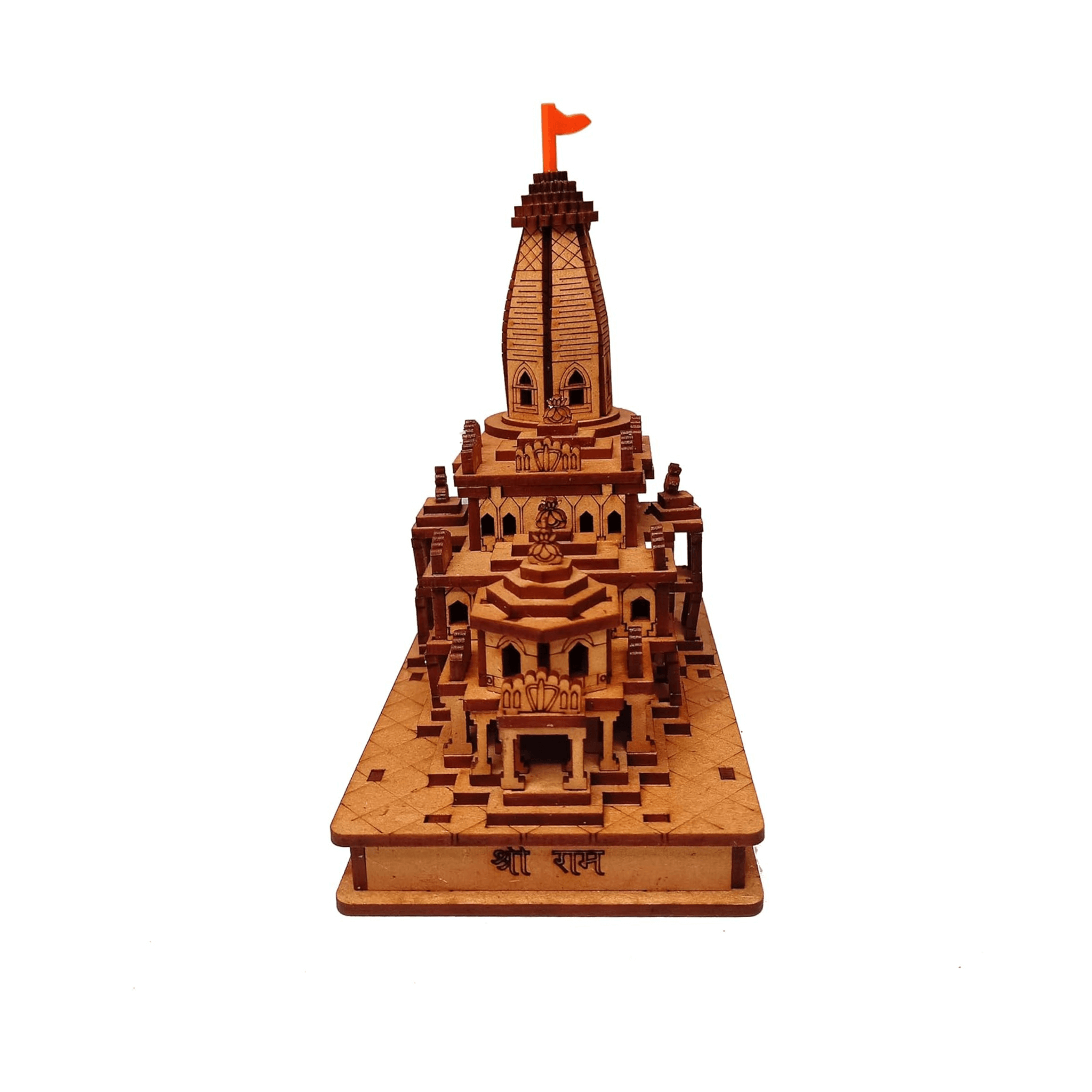 Ram Mandir Wooden Hand Crafted Figurines with LED Lighting