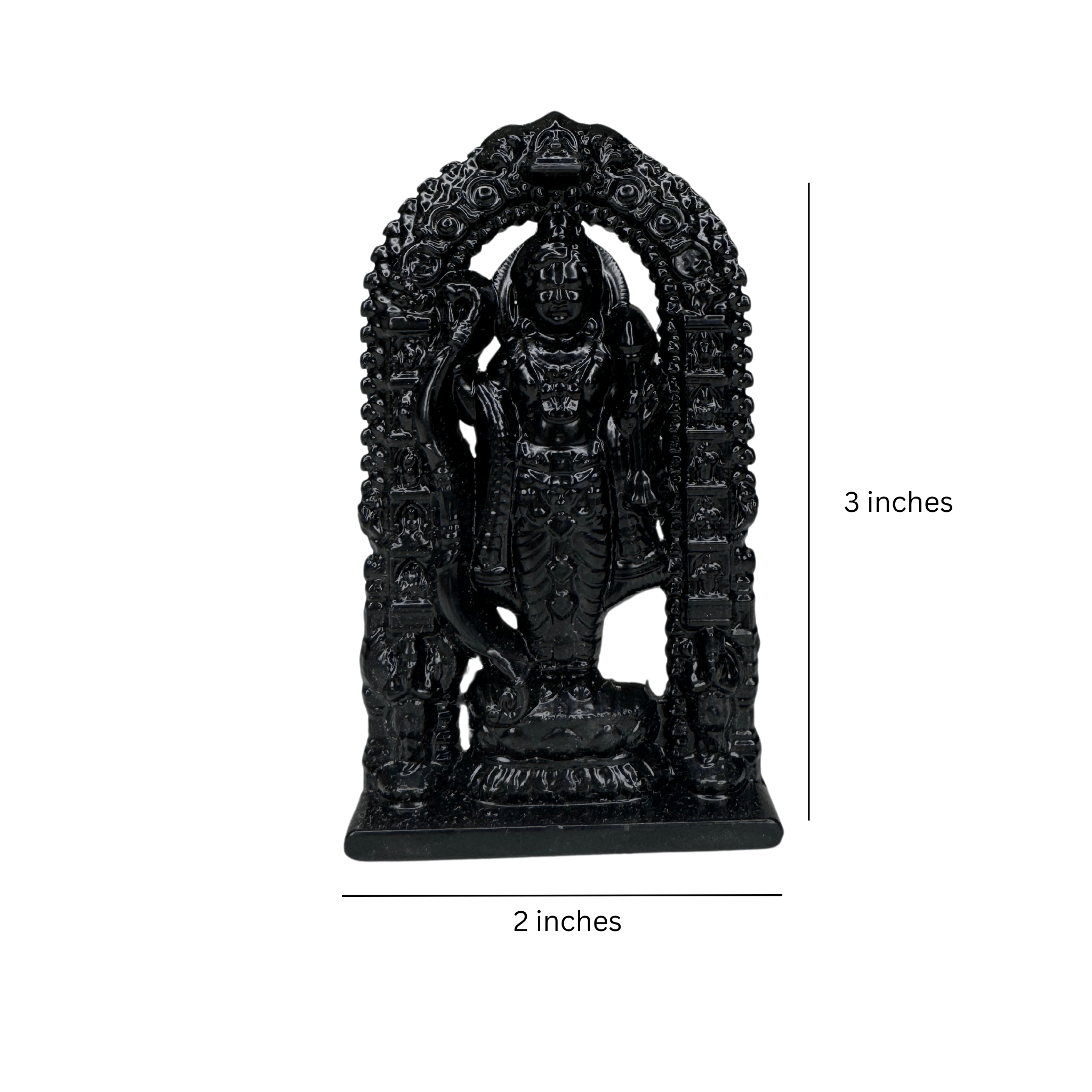 Ram Lala Idol Murti (Black 3 x 2 inches)