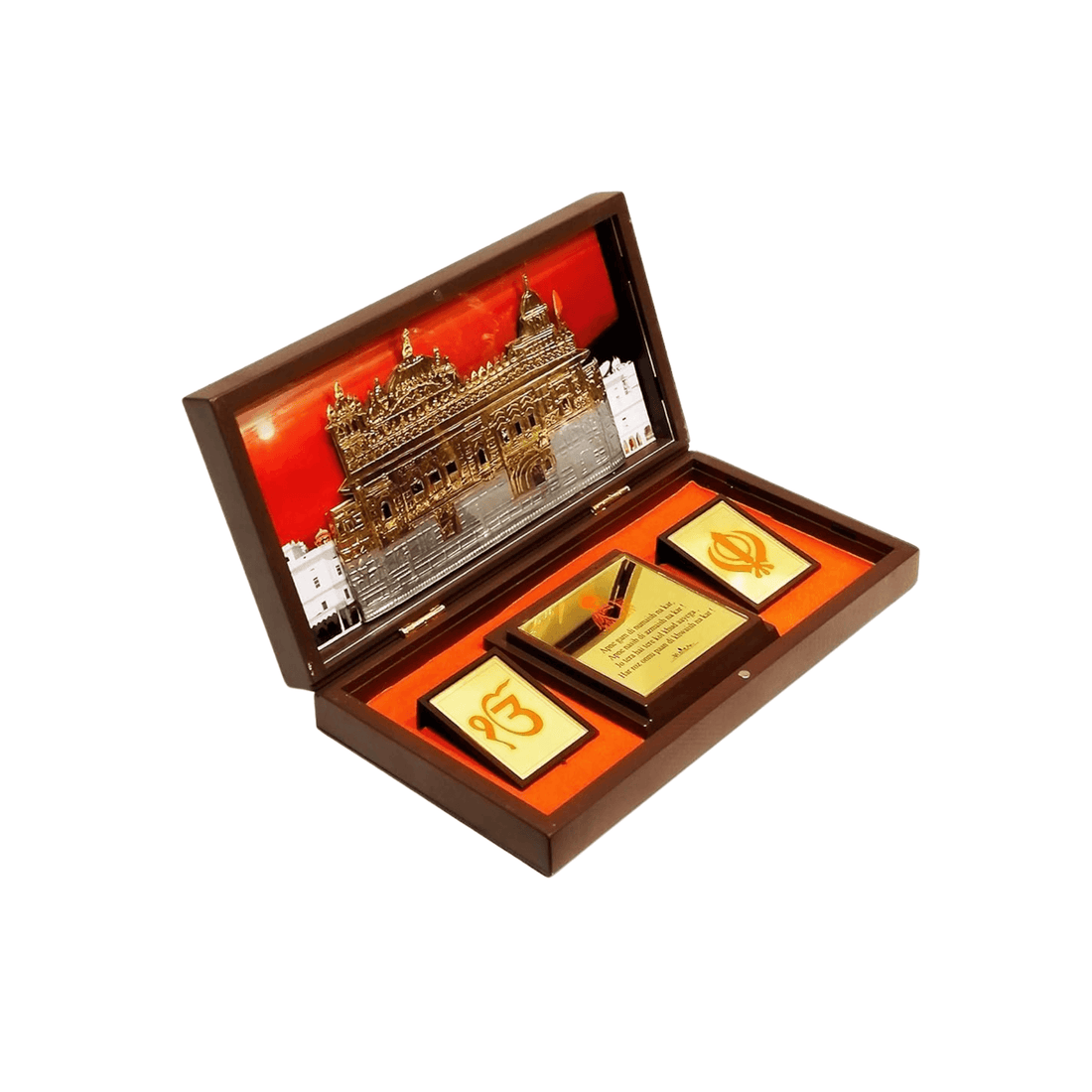 Satnam Shree Waheguru Figurines in Brown Box with Chandan Fragrance