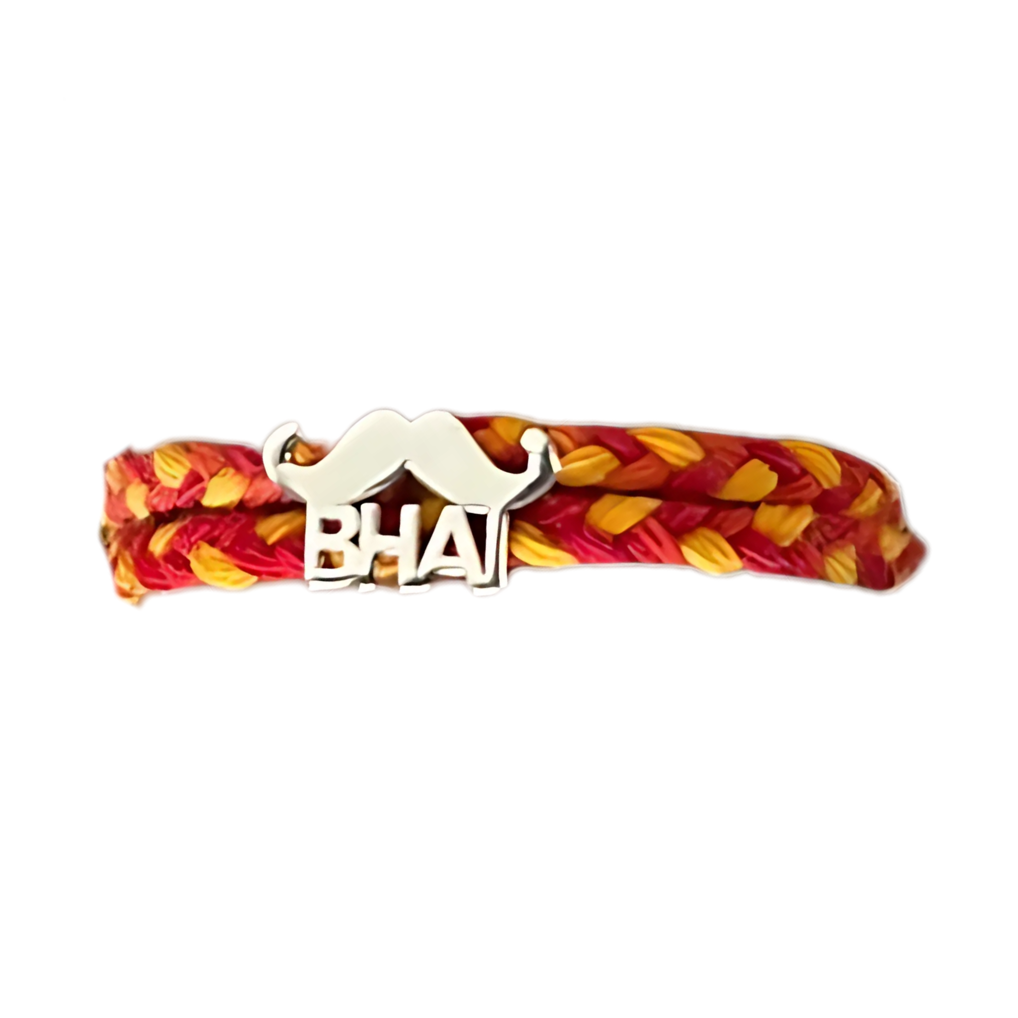 Bhai Moustache Quirky Silver Rakhi for Brother