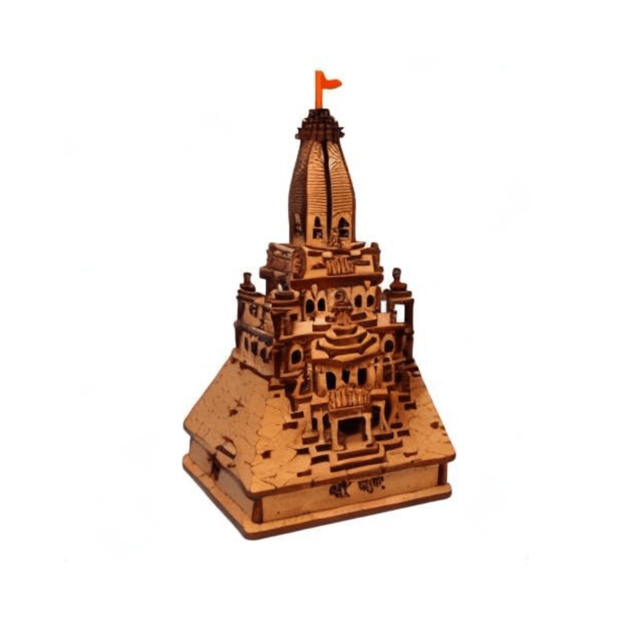 Ram Mandir Wooden Hand Crafted Figurines with LED Lighting