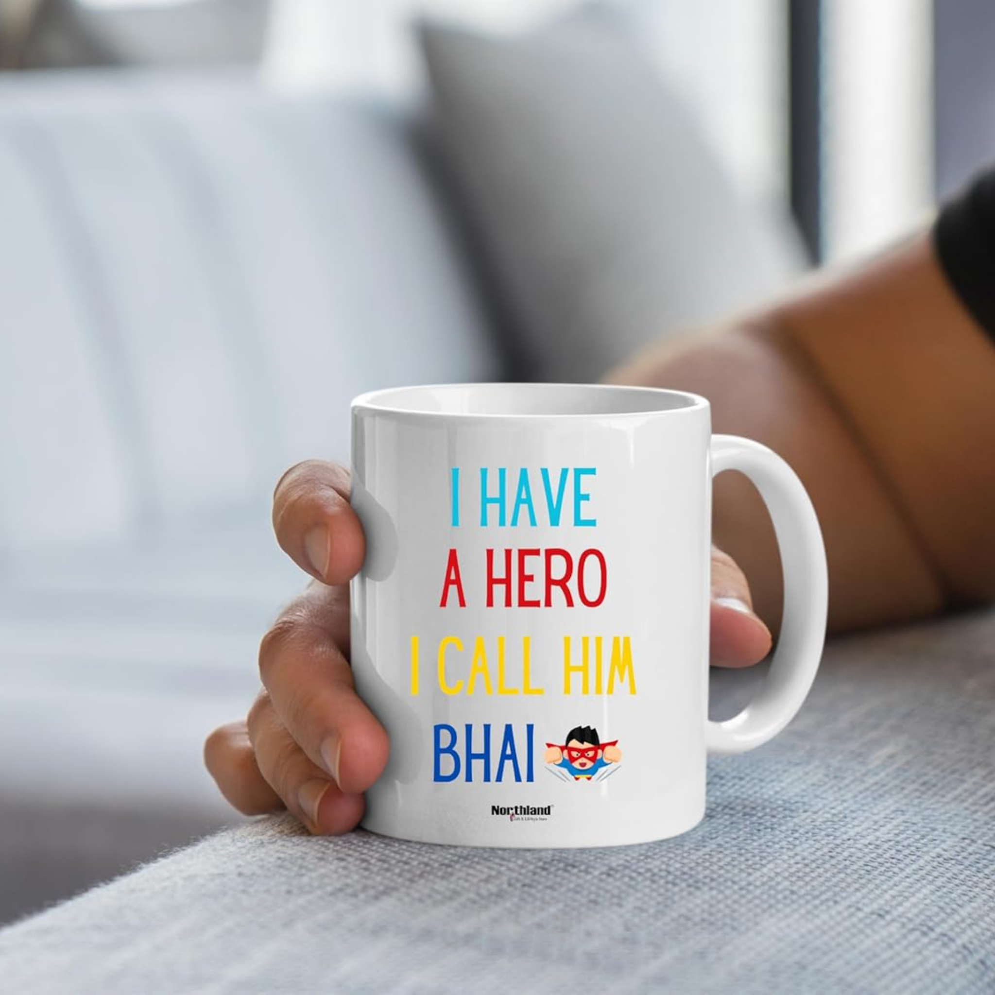 Hero Bhai Coffee Mug - Best Birthday Raksha Bandhan Rakhi Gift for Brother