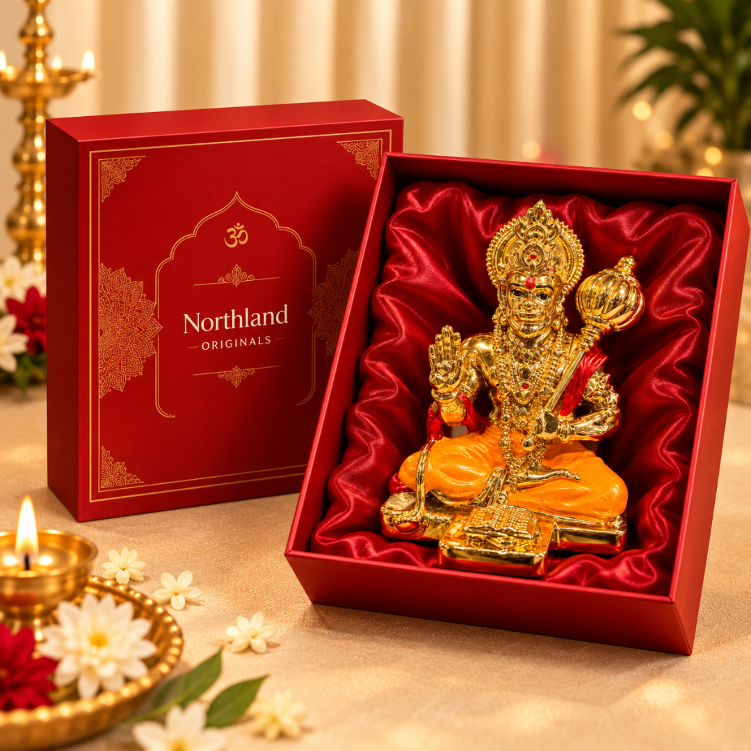 24K Gold Plated Hanuman Ji Idol (3 Inch) in Gift Box
