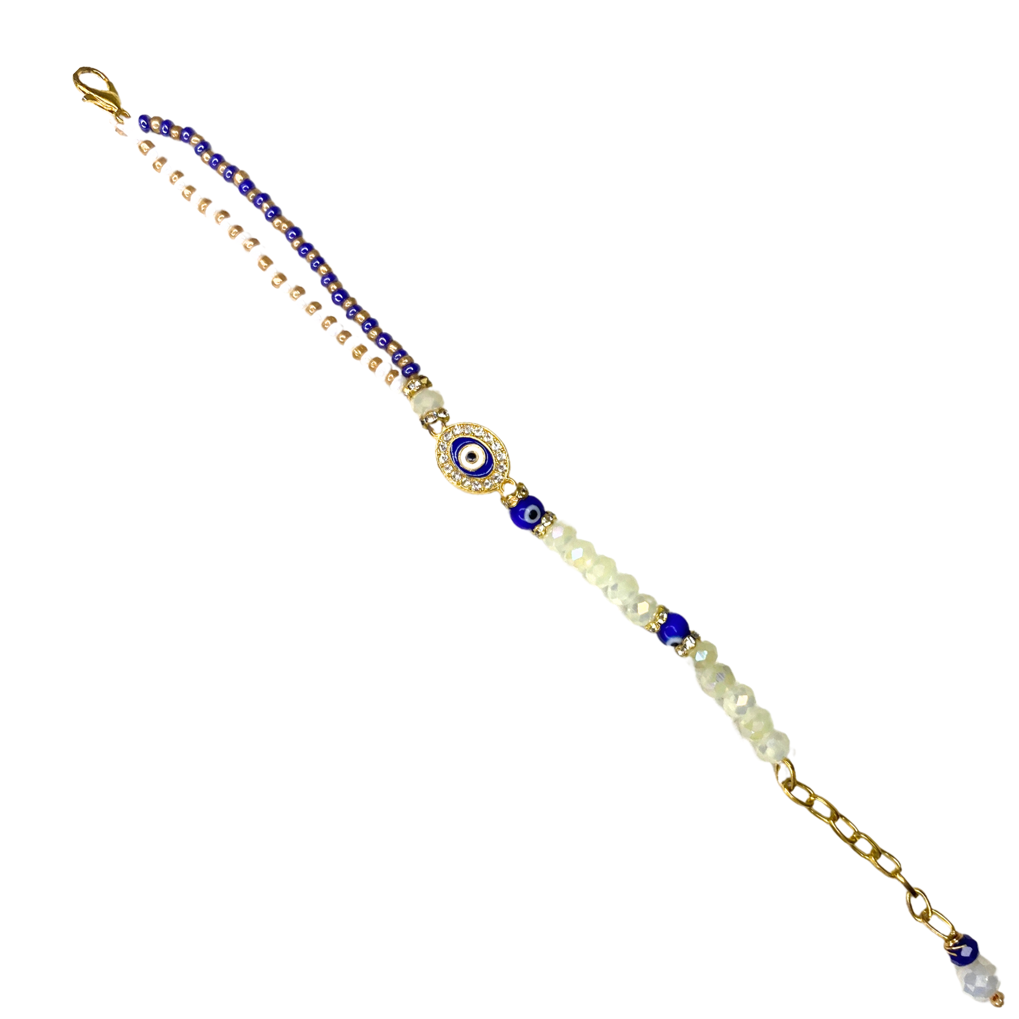 Evil Eye Bracelet Rakhi With Rakhi Greeting Card