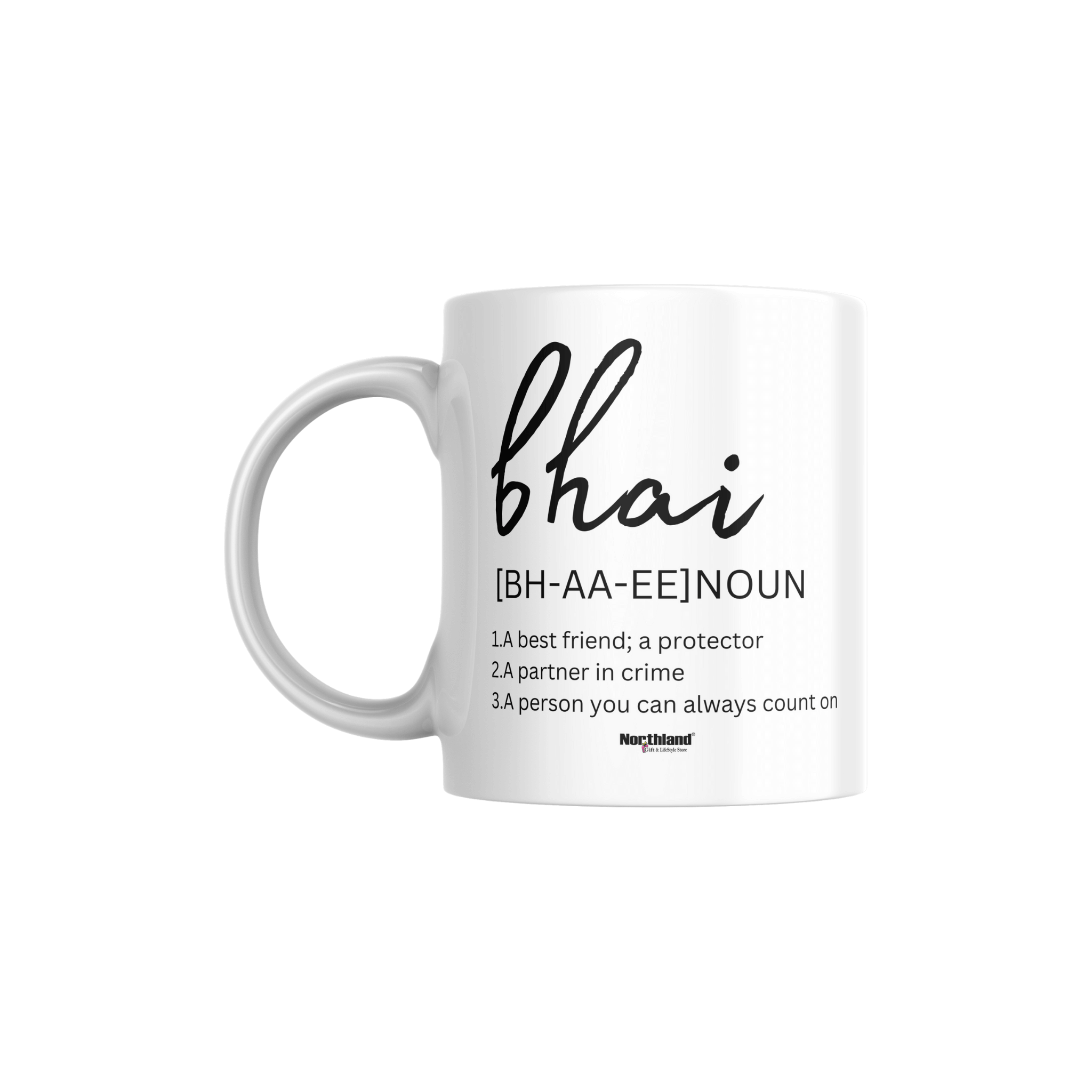 Bhai Ceramic Coffee Mug - Gift for Rakshabandhan, Birthday, Bhai Dooj