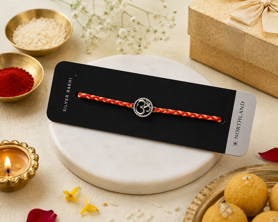 Om Silver Rakhi for Brother