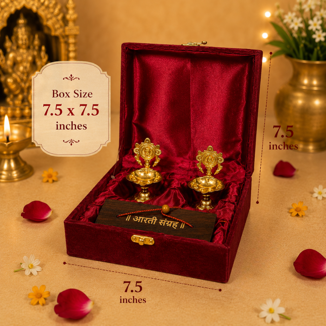 Luxury Aarti Sangrah Gift Hamper with Velvet Gift Box