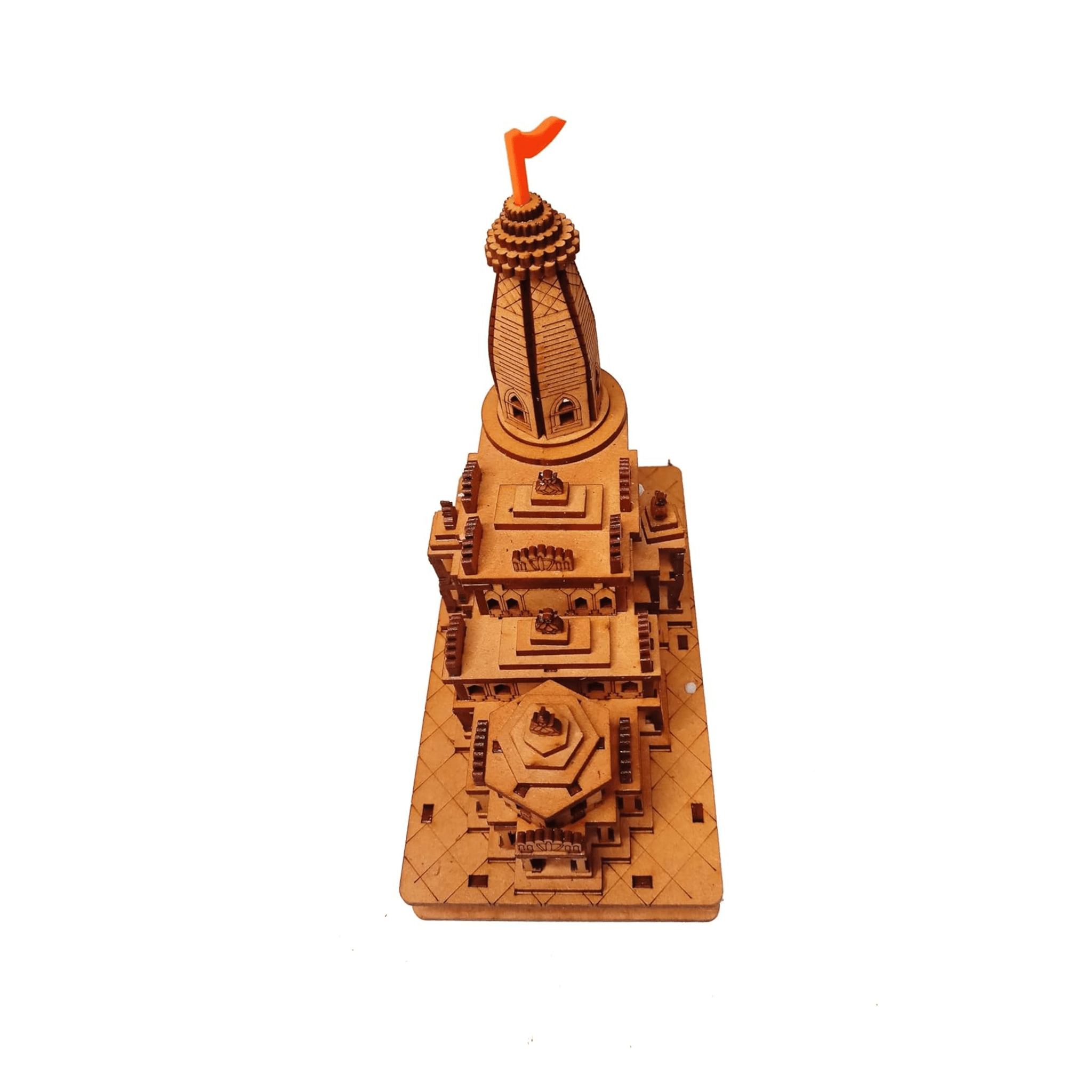 Ram Mandir Wooden Hand Crafted Figurines with LED Lighting