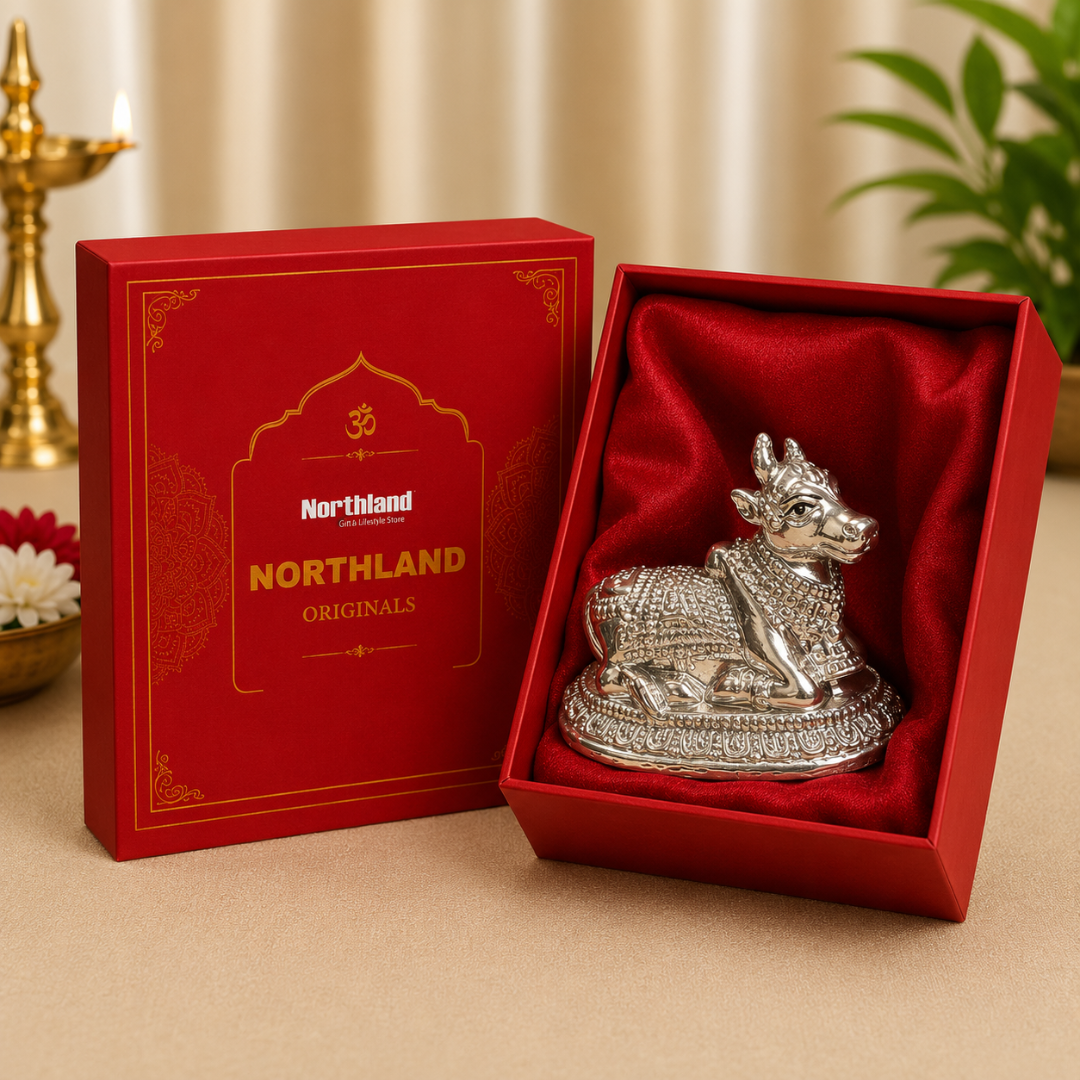 999 Silver Plated Nandi Idol