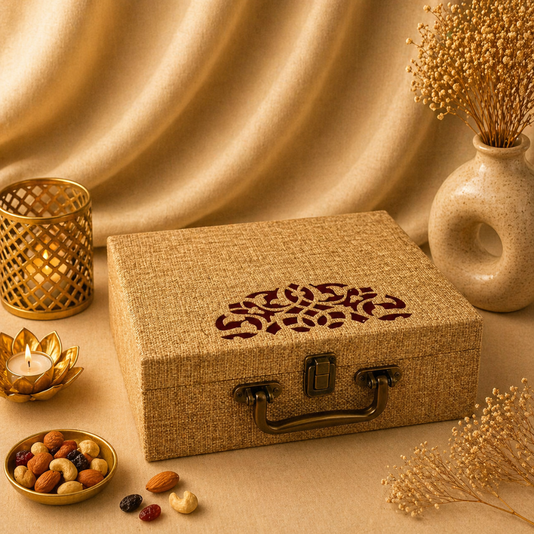 Dry Fruits Corporate Gift Hamper with 4 Jars - Roasted Almonds, Pan Kishmish, Breakfast Mix & Mixed Berries