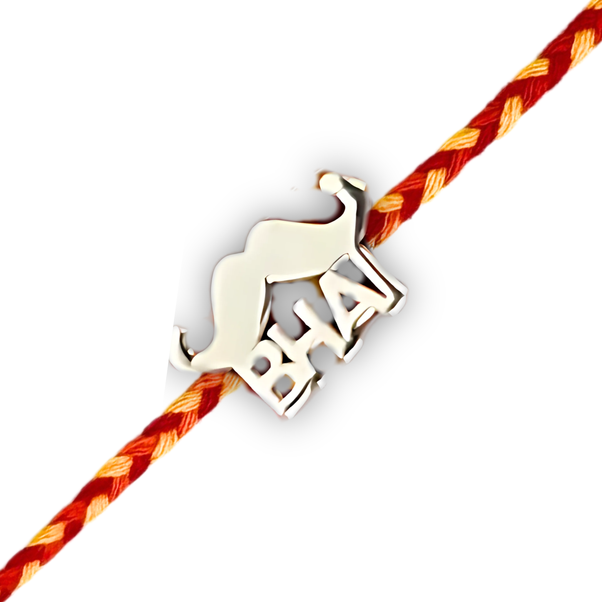 Bhai Moustache Quirky Silver Rakhi for Brother