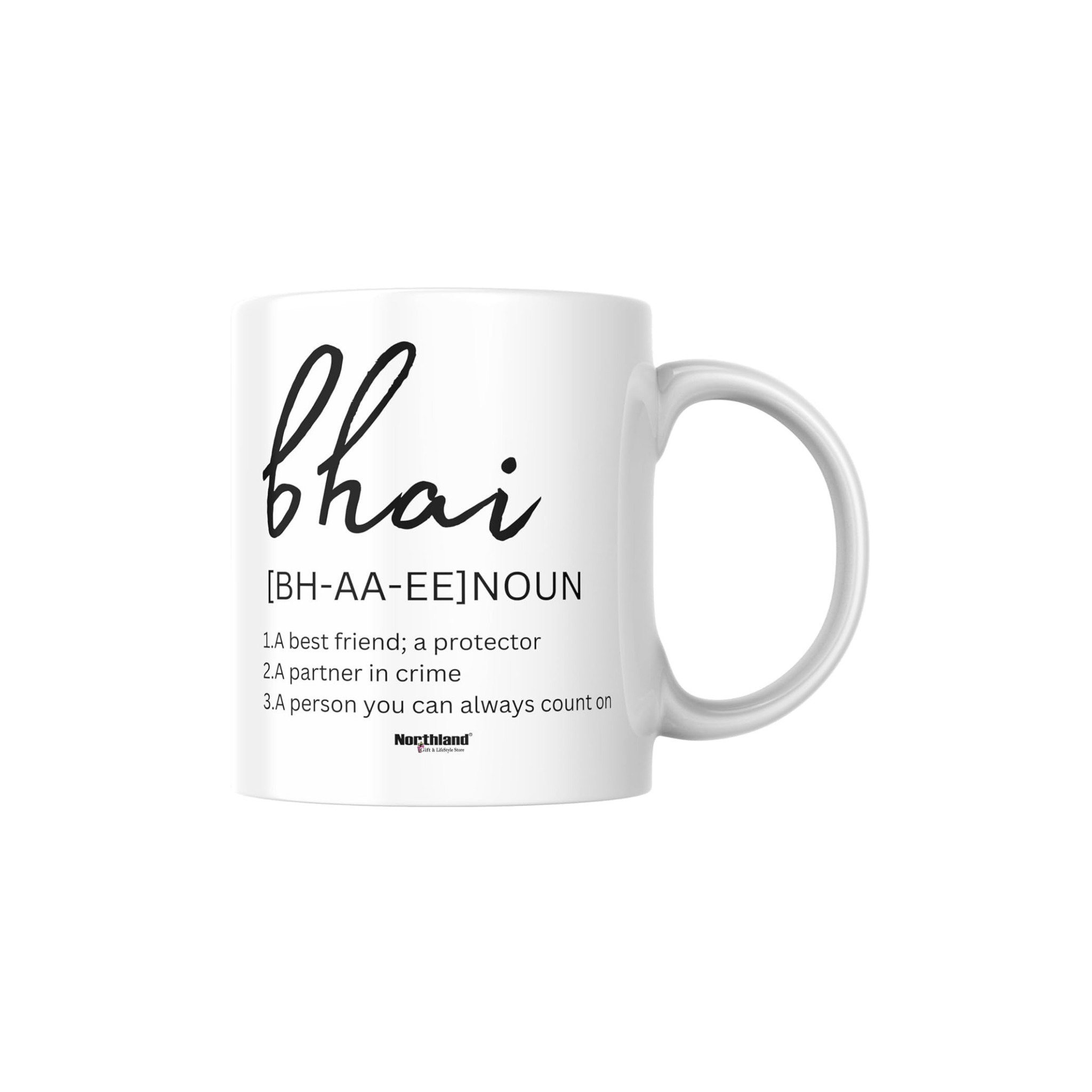 Bhai Ceramic Coffee Mug - Best Birthday Raksha Bandhan Rakhi Gift for Brother Gift for Rakshabandhan, Birthday, Bhai Dooj